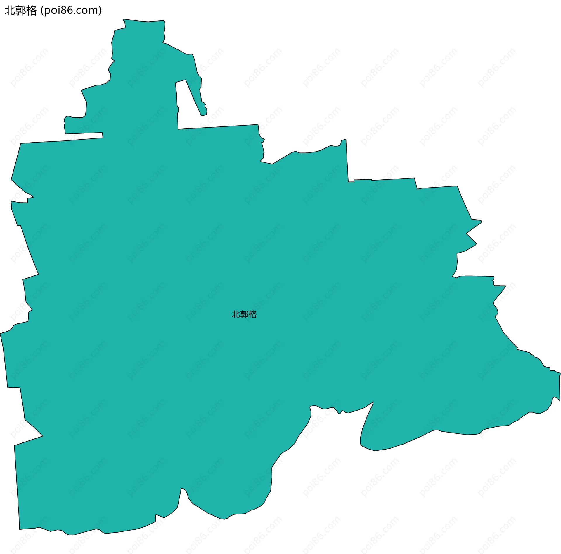 北郭格边界地图