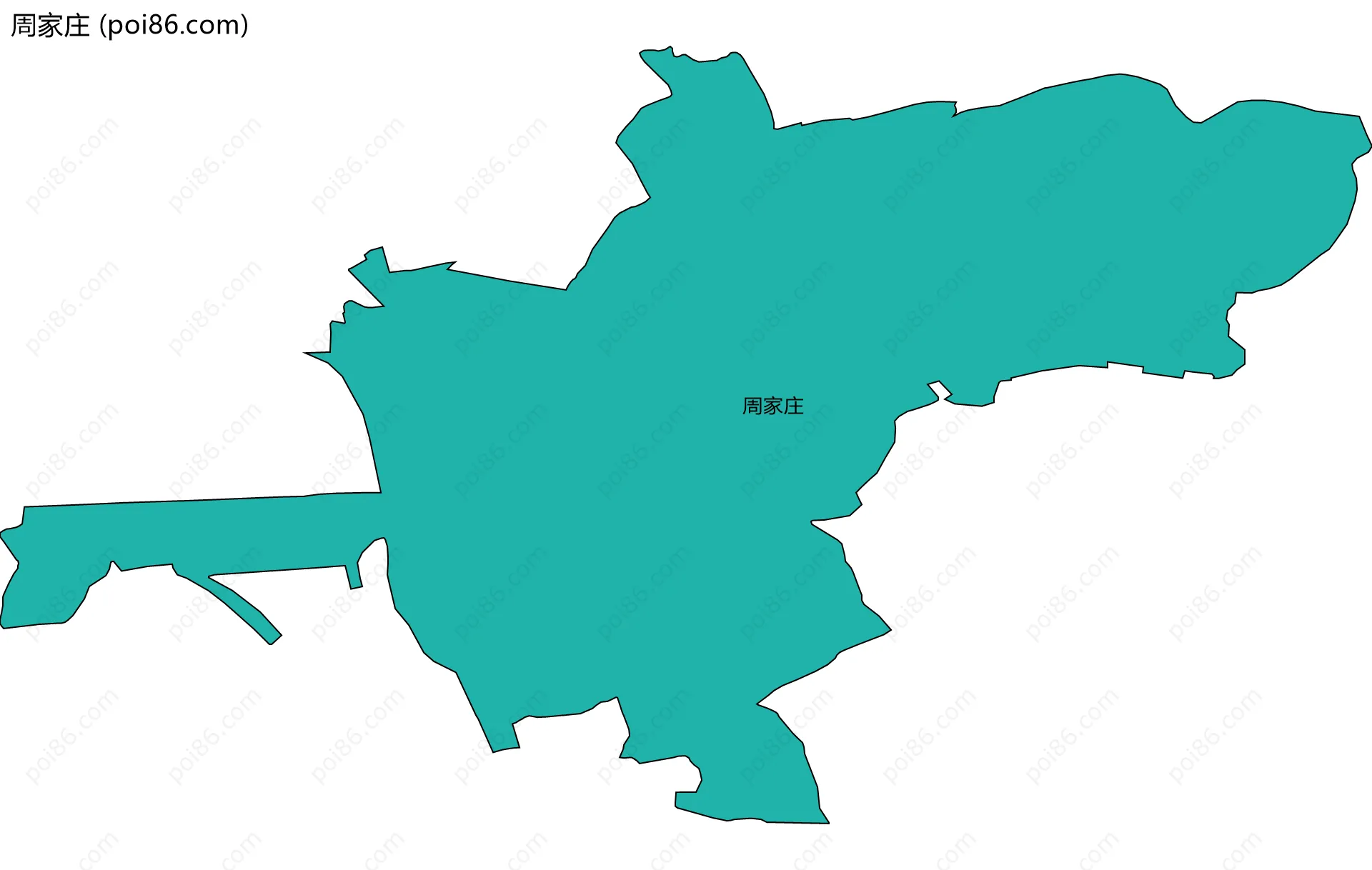 周家庄边界地图