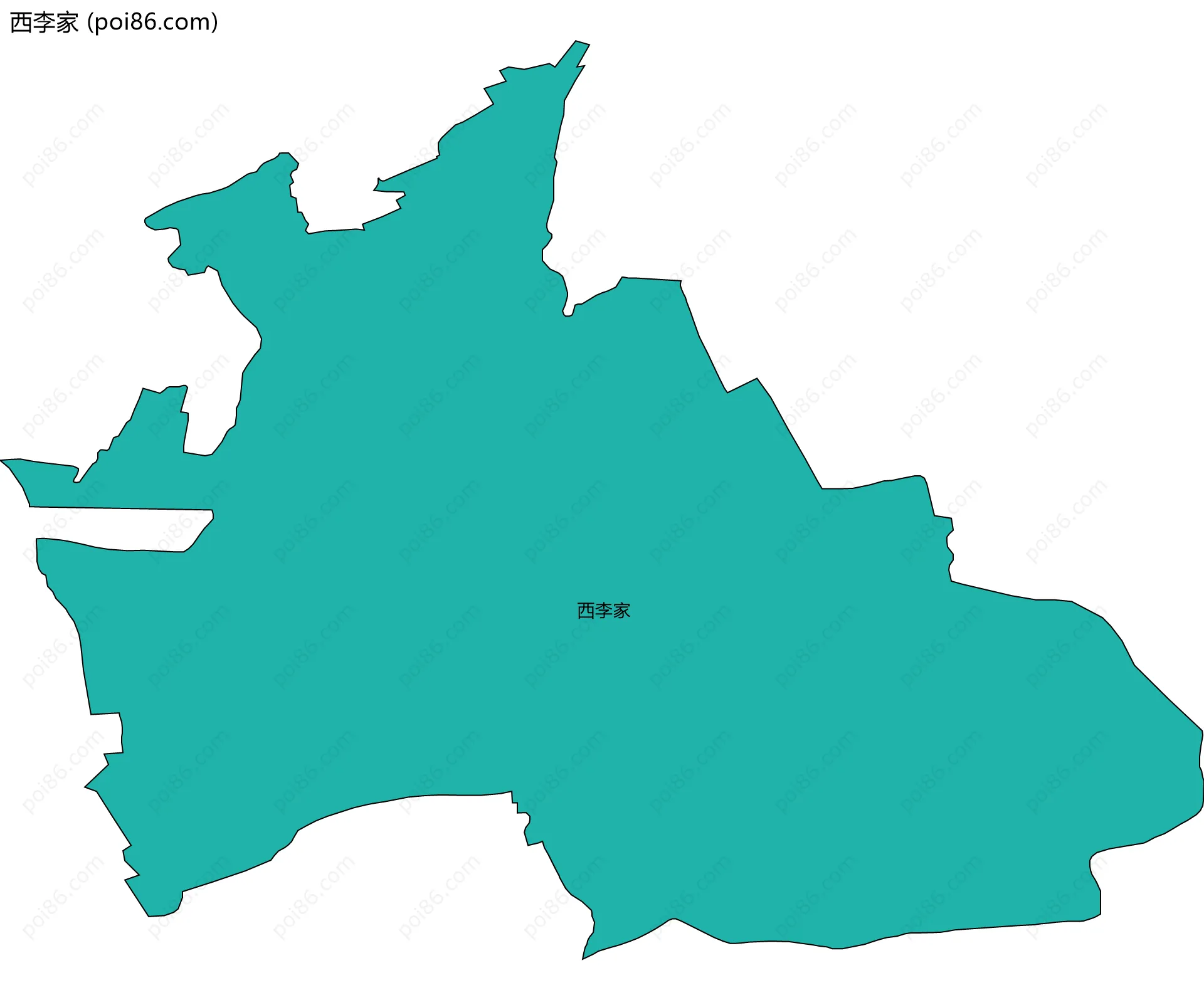 西李家边界地图