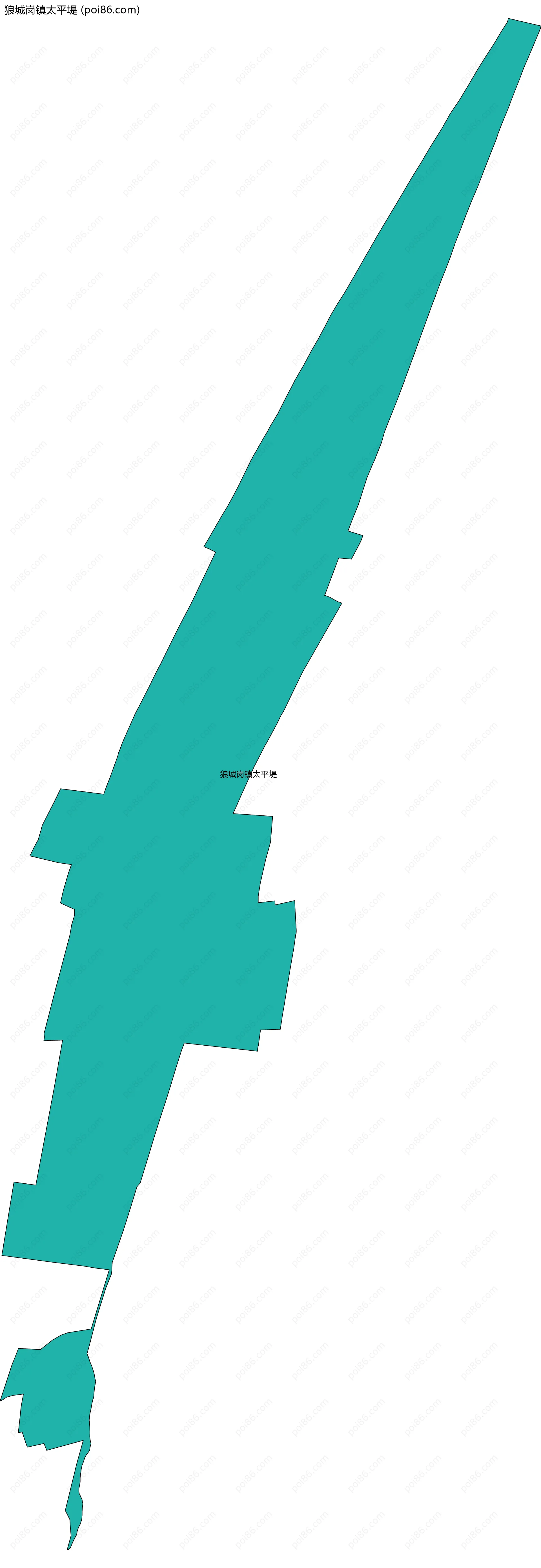 狼城岗镇太平堤边界地图