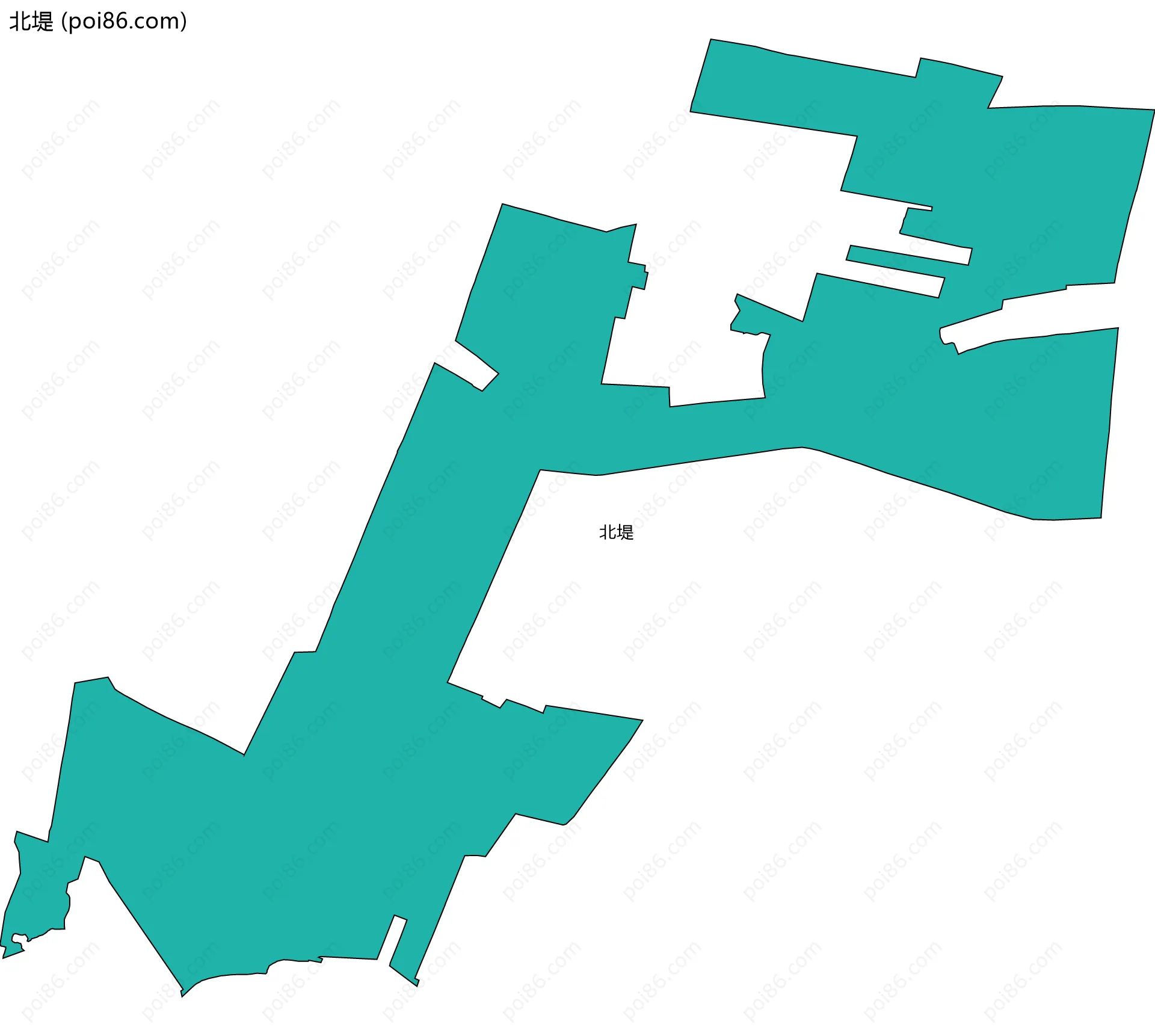 北堤边界地图