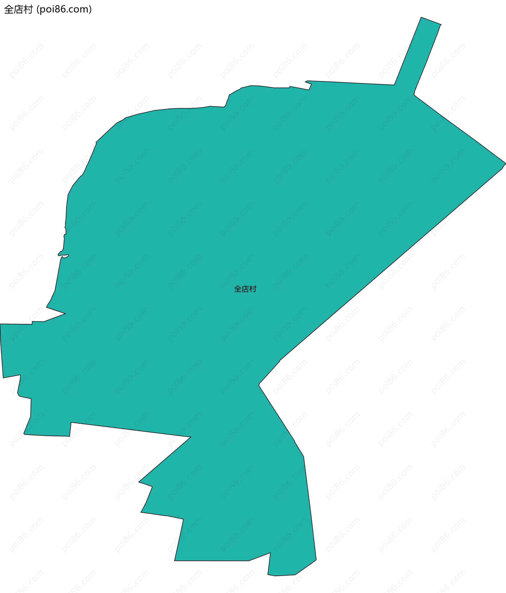 全店村边界地图