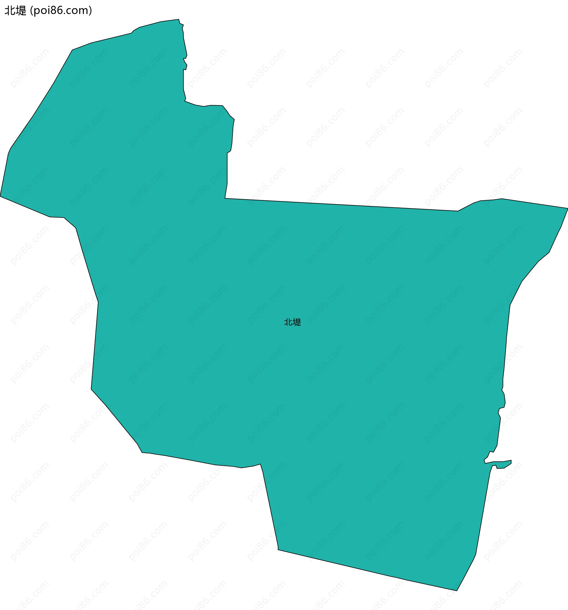 北堤边界地图