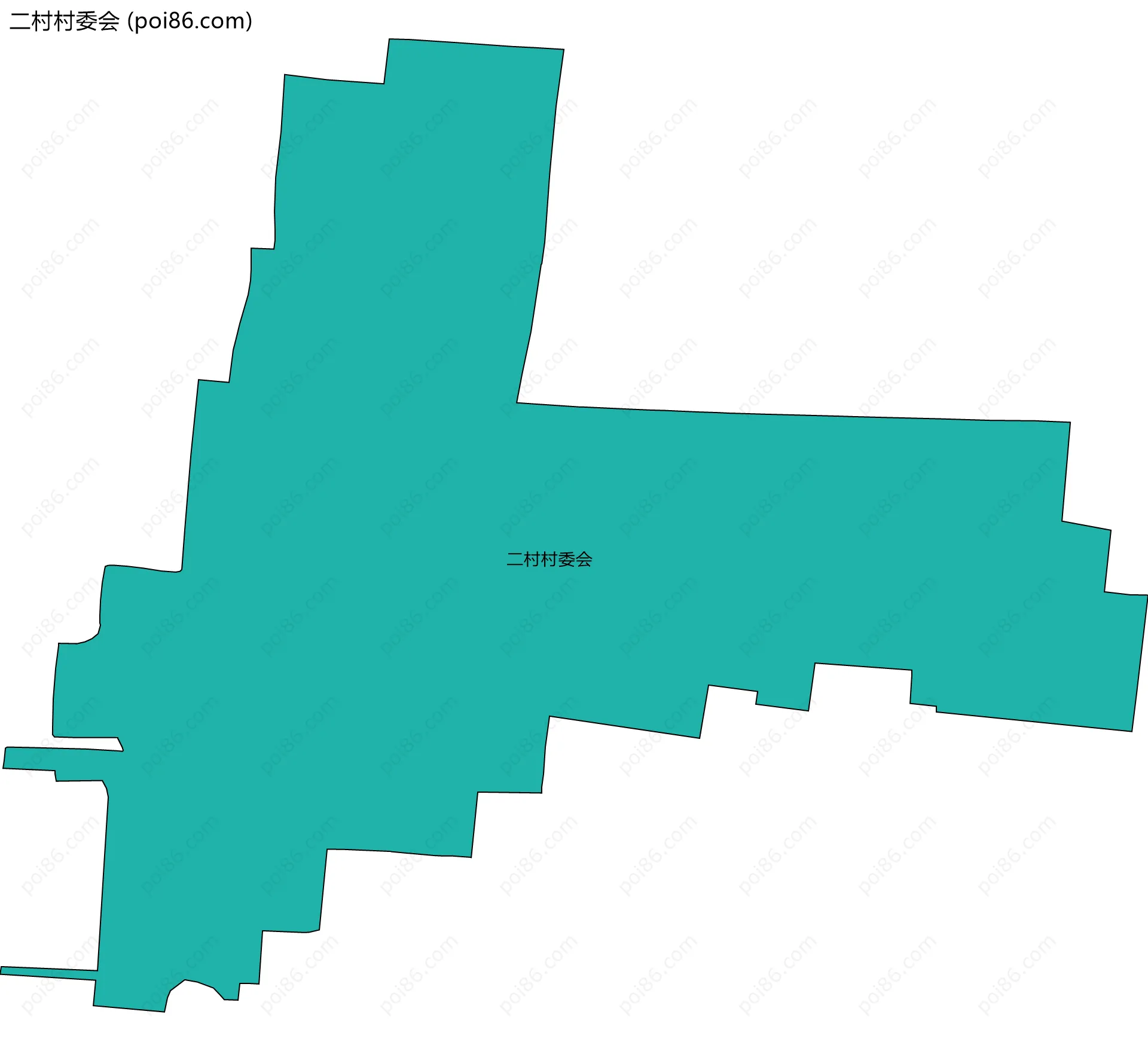 二村村委会边界地图