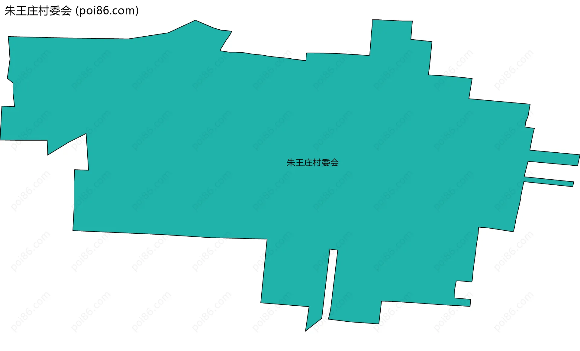 朱王庄村委会边界地图