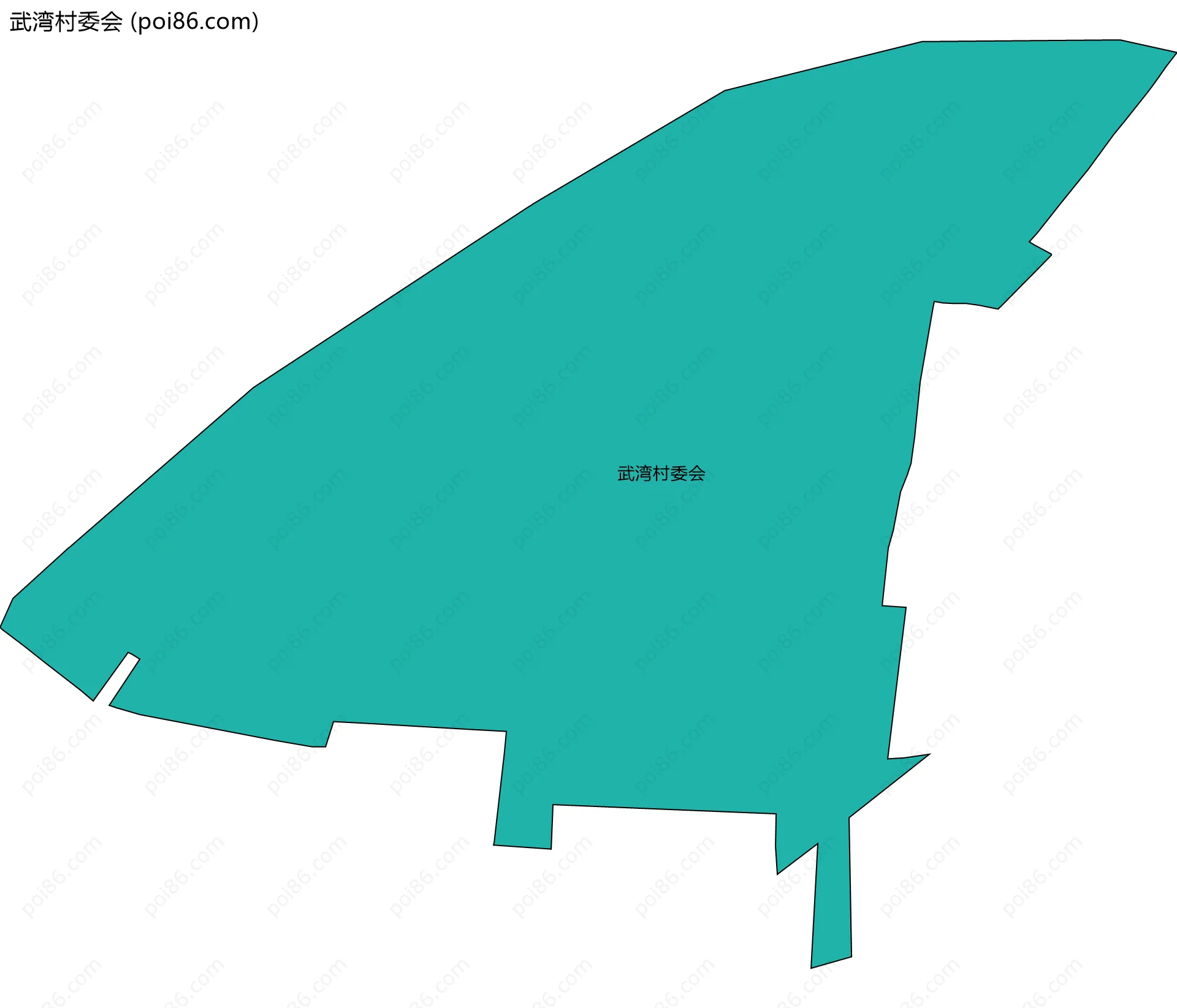 武湾村委会边界地图