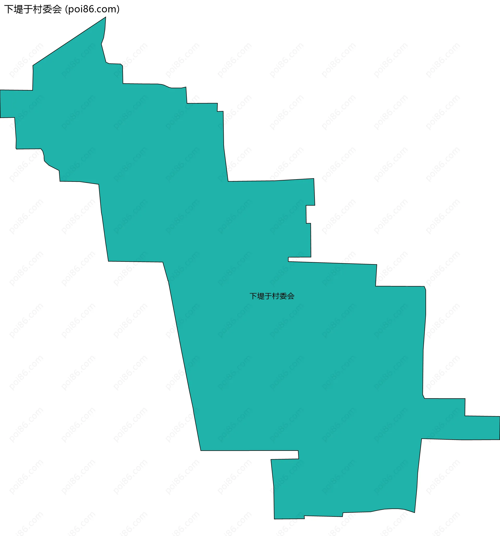 下堤于村委会边界地图