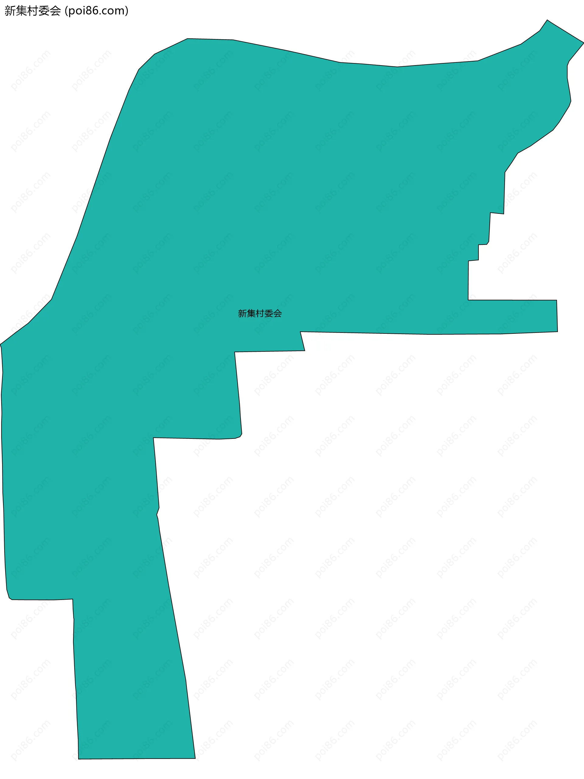 新集村委会边界地图