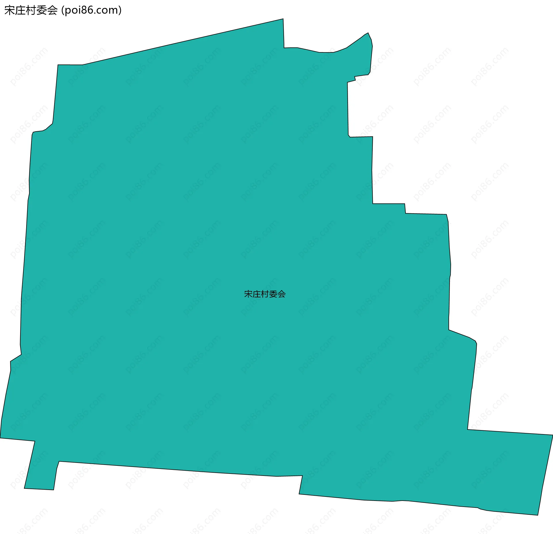 宋庄村委会边界地图