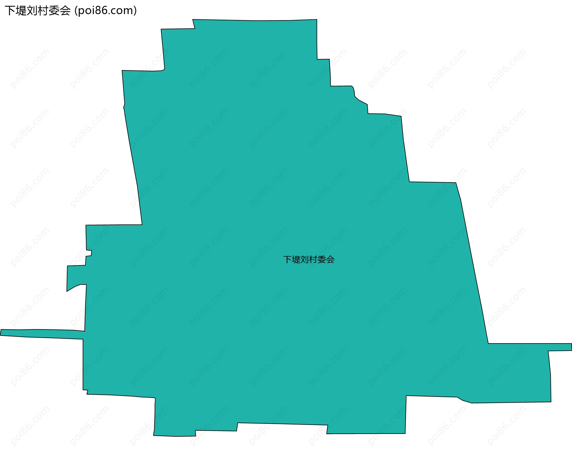 下堤刘村委会边界地图