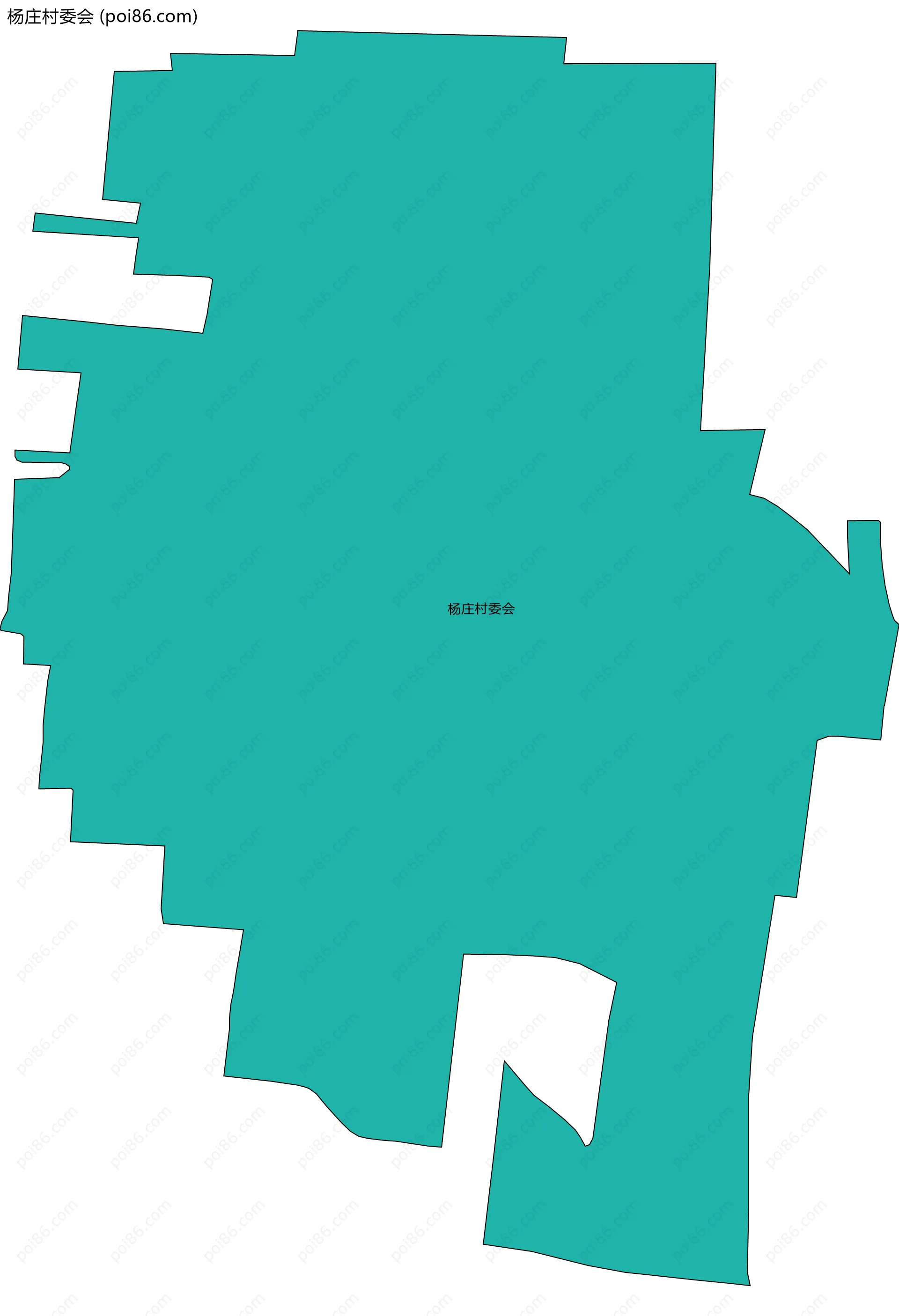 杨庄村委会边界地图