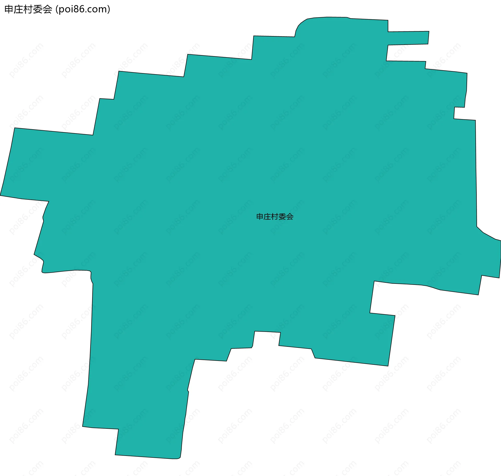 申庄村委会边界地图