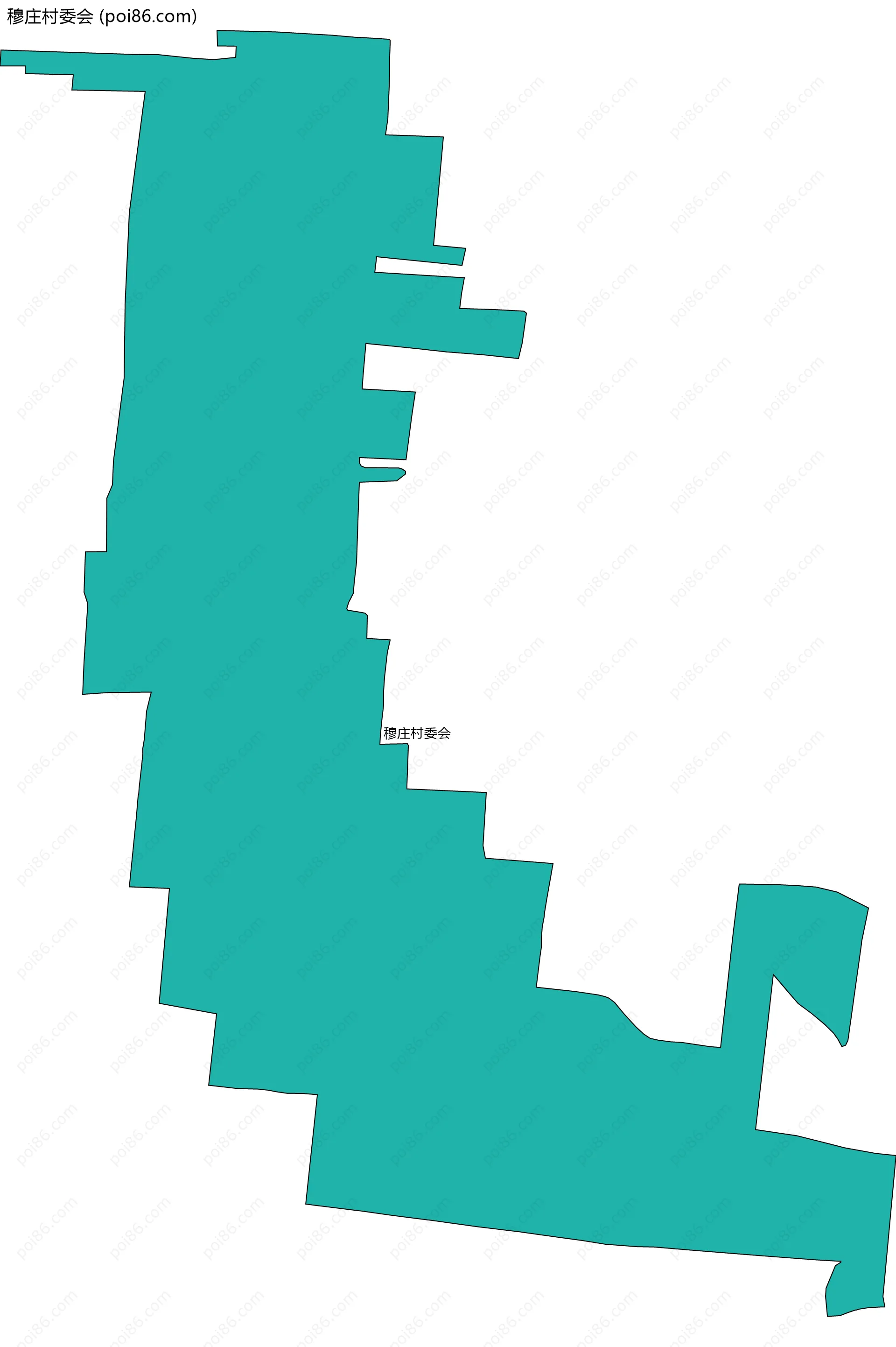 穆庄村委会边界地图