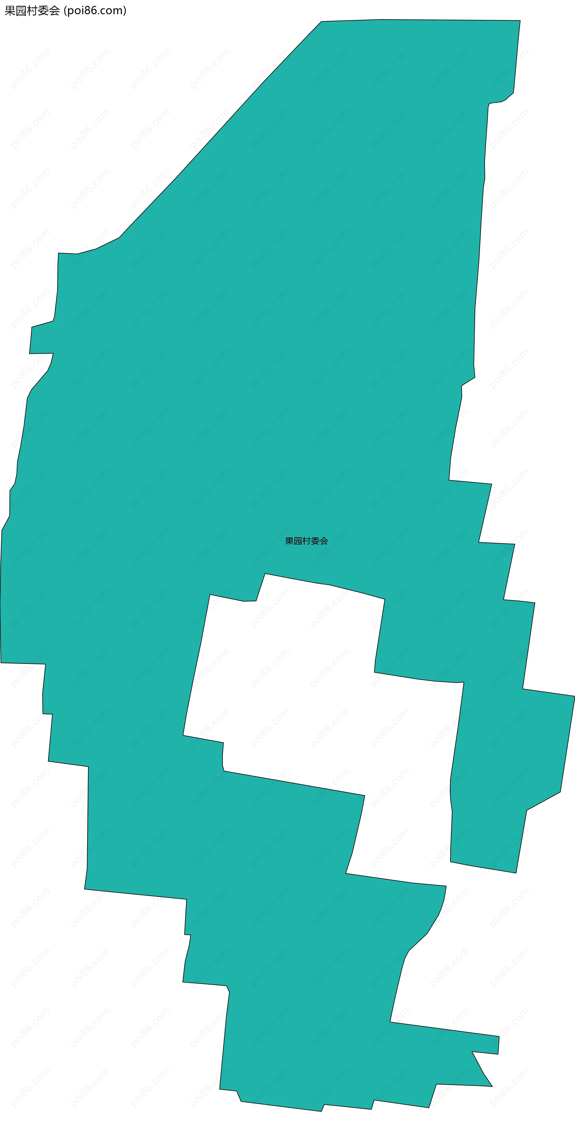 果园村委会边界地图