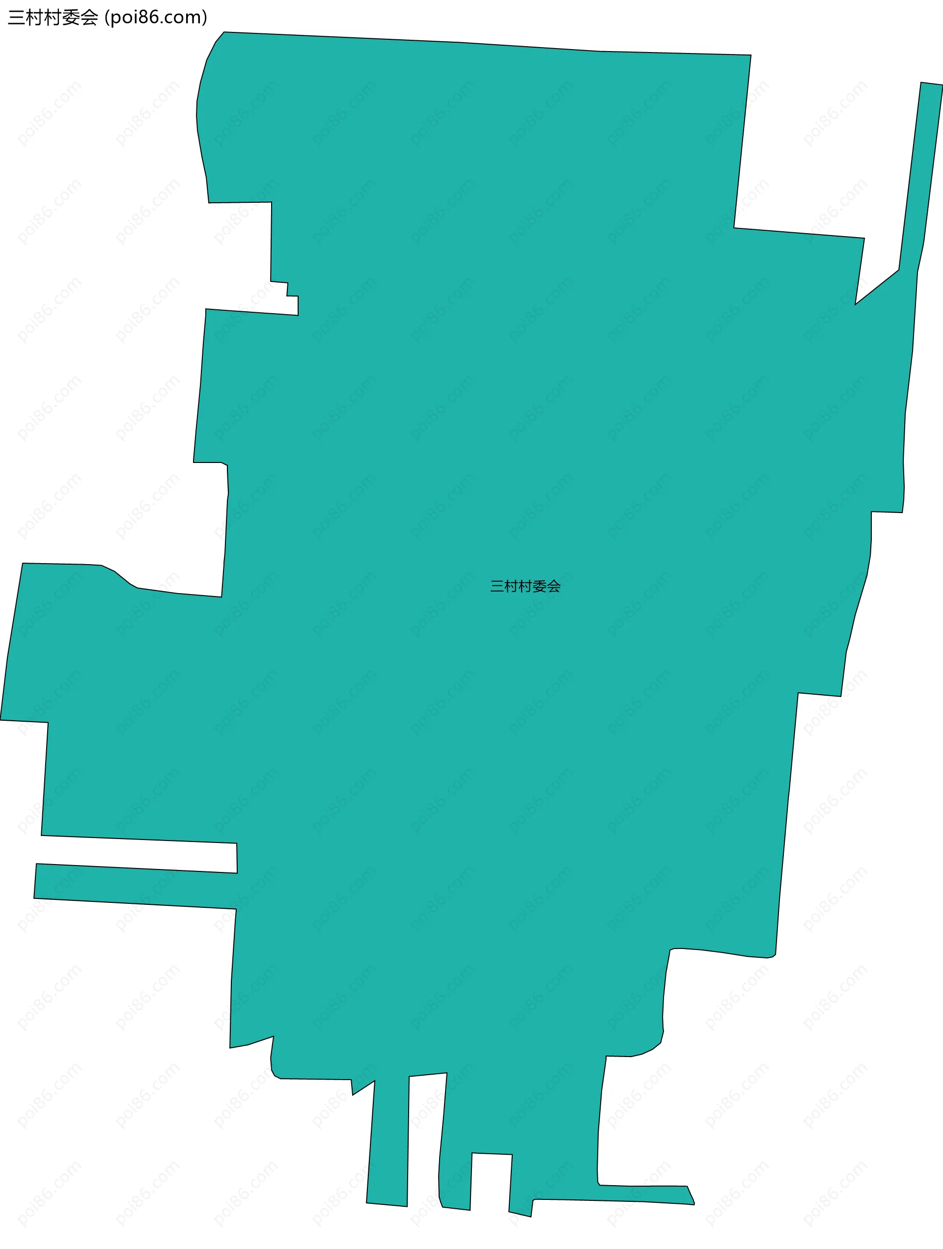 三村村委会边界地图