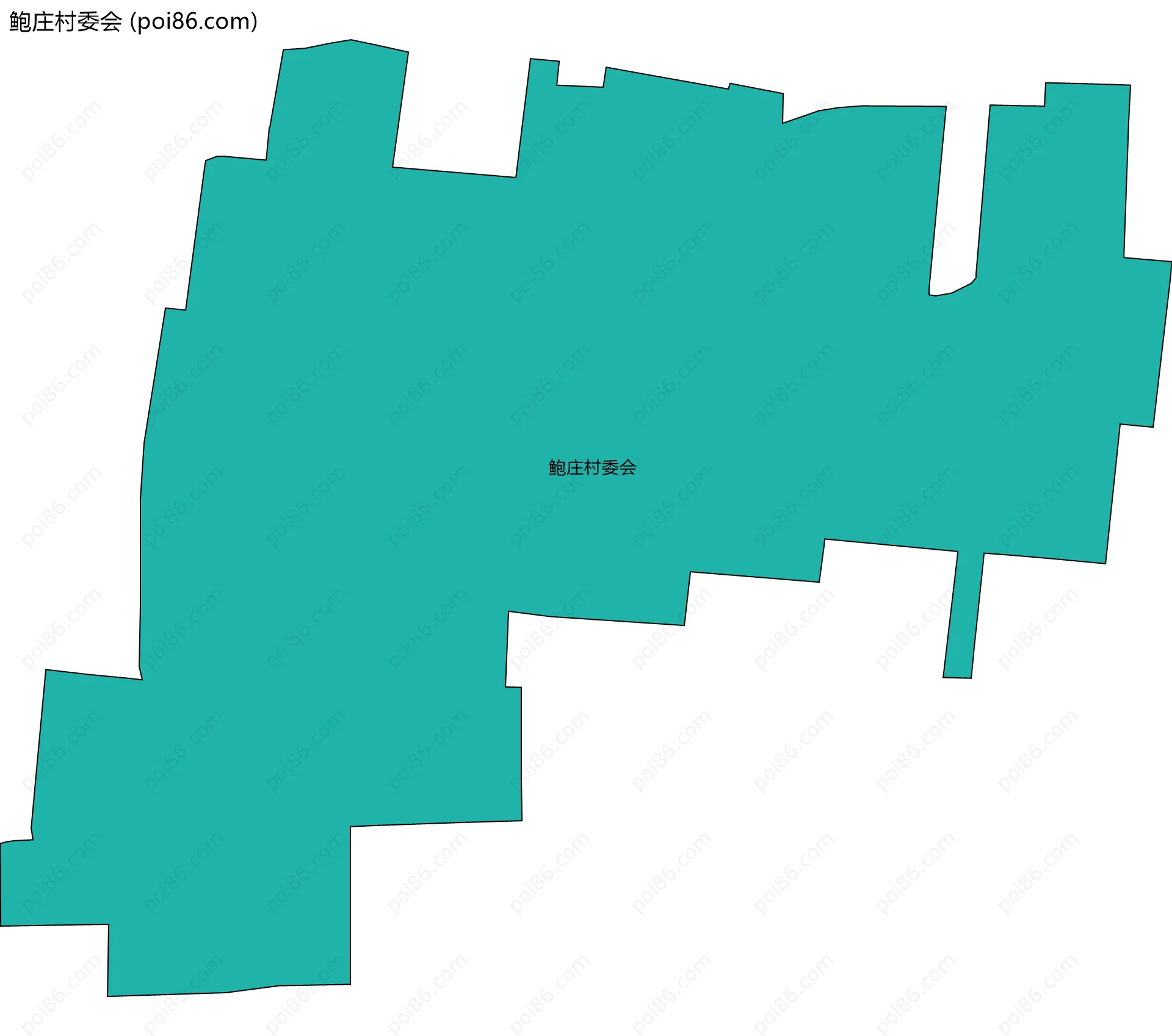 鲍庄村委会边界地图
