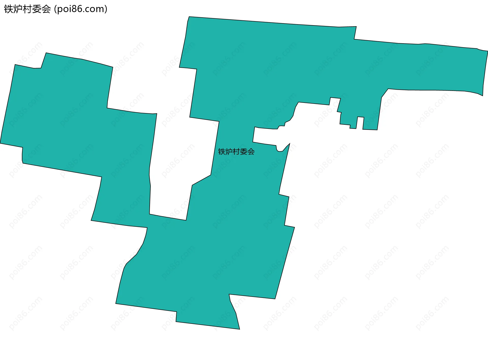 铁炉村委会边界地图