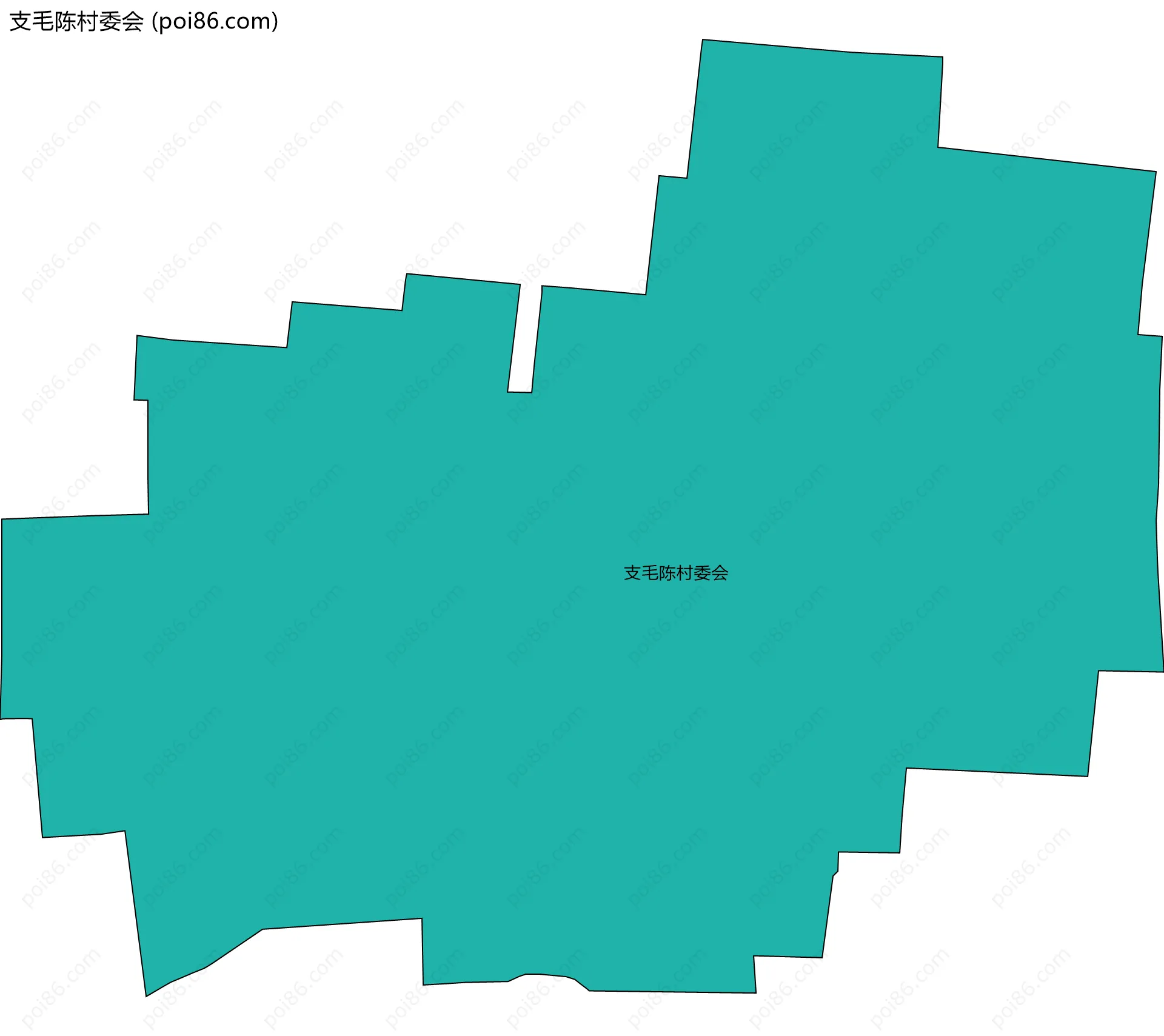 支毛陈村委会边界地图