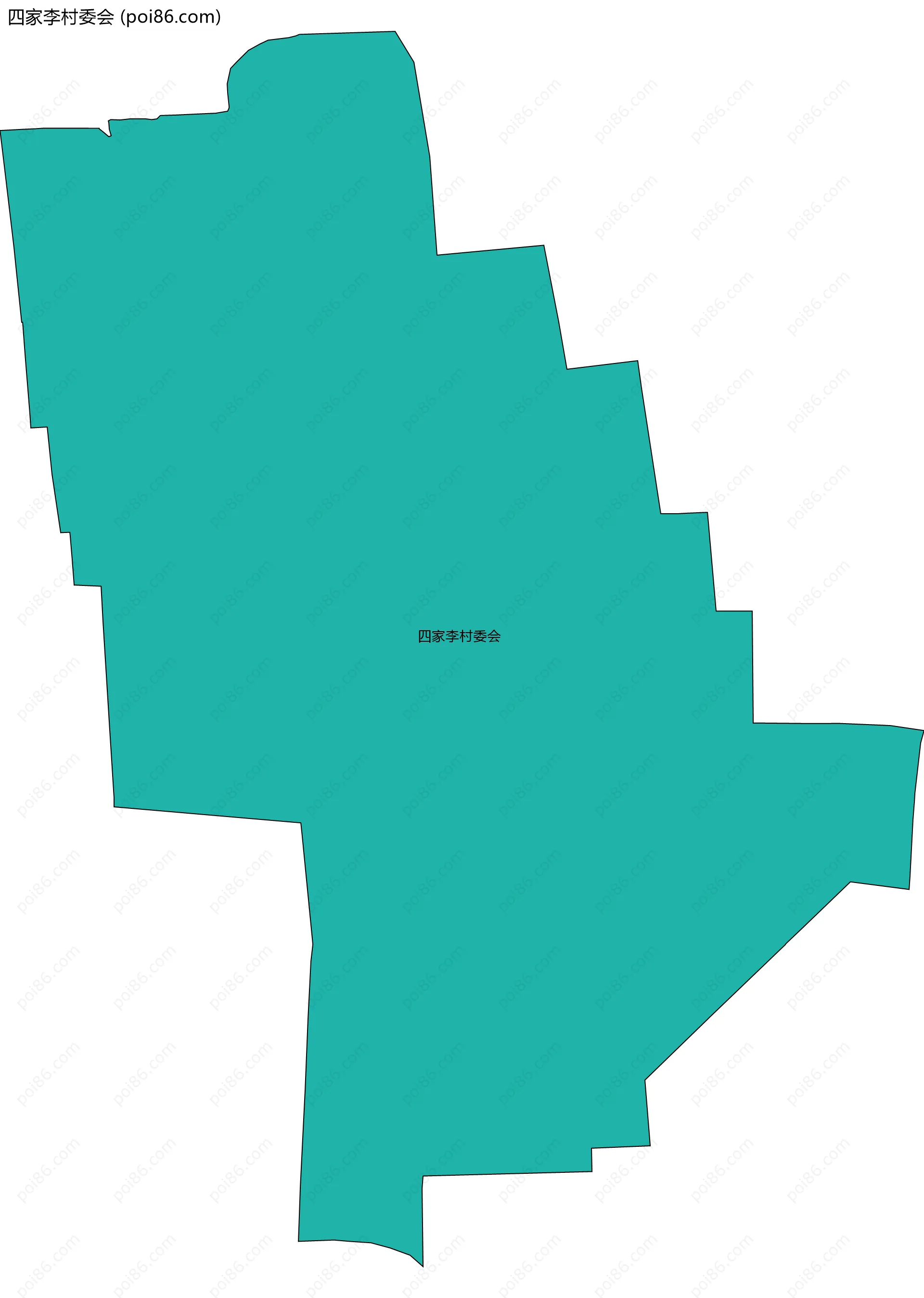 四家李村委会边界地图