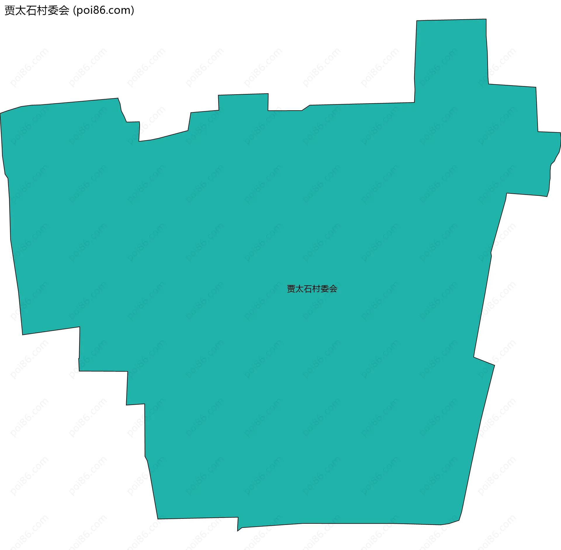 贾太石村委会边界地图