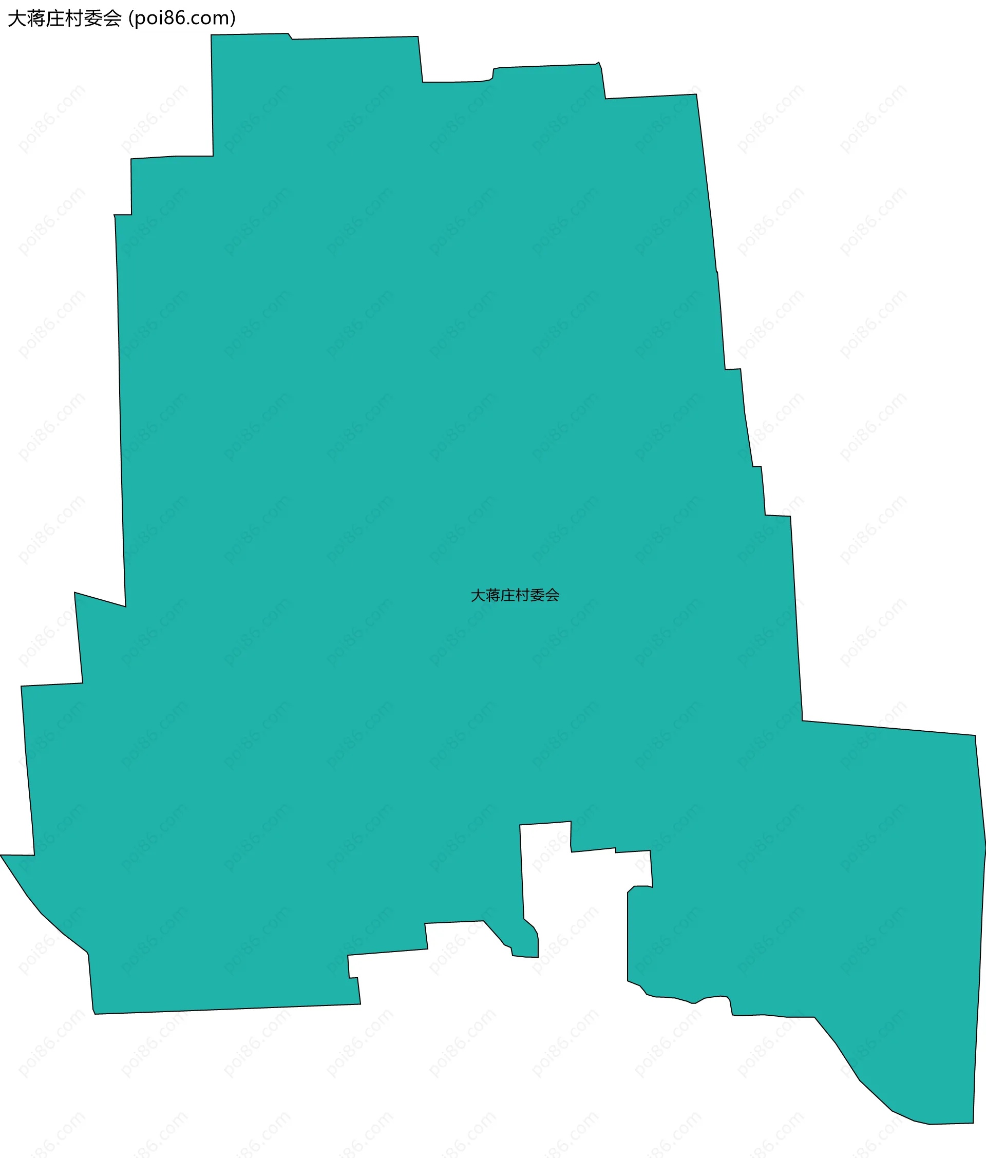 大蒋庄村委会边界地图
