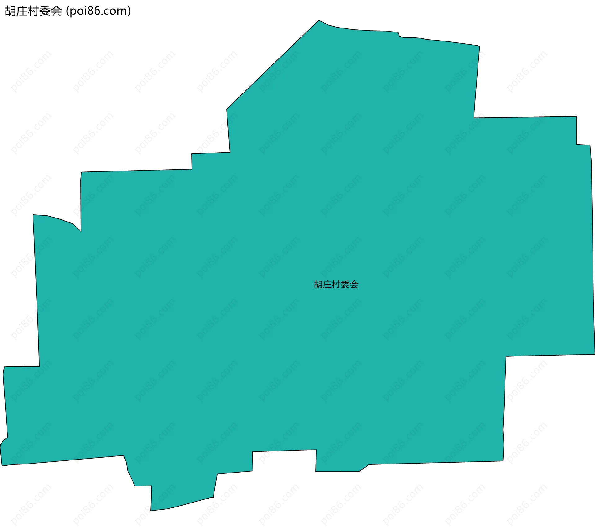 胡庄村委会边界地图