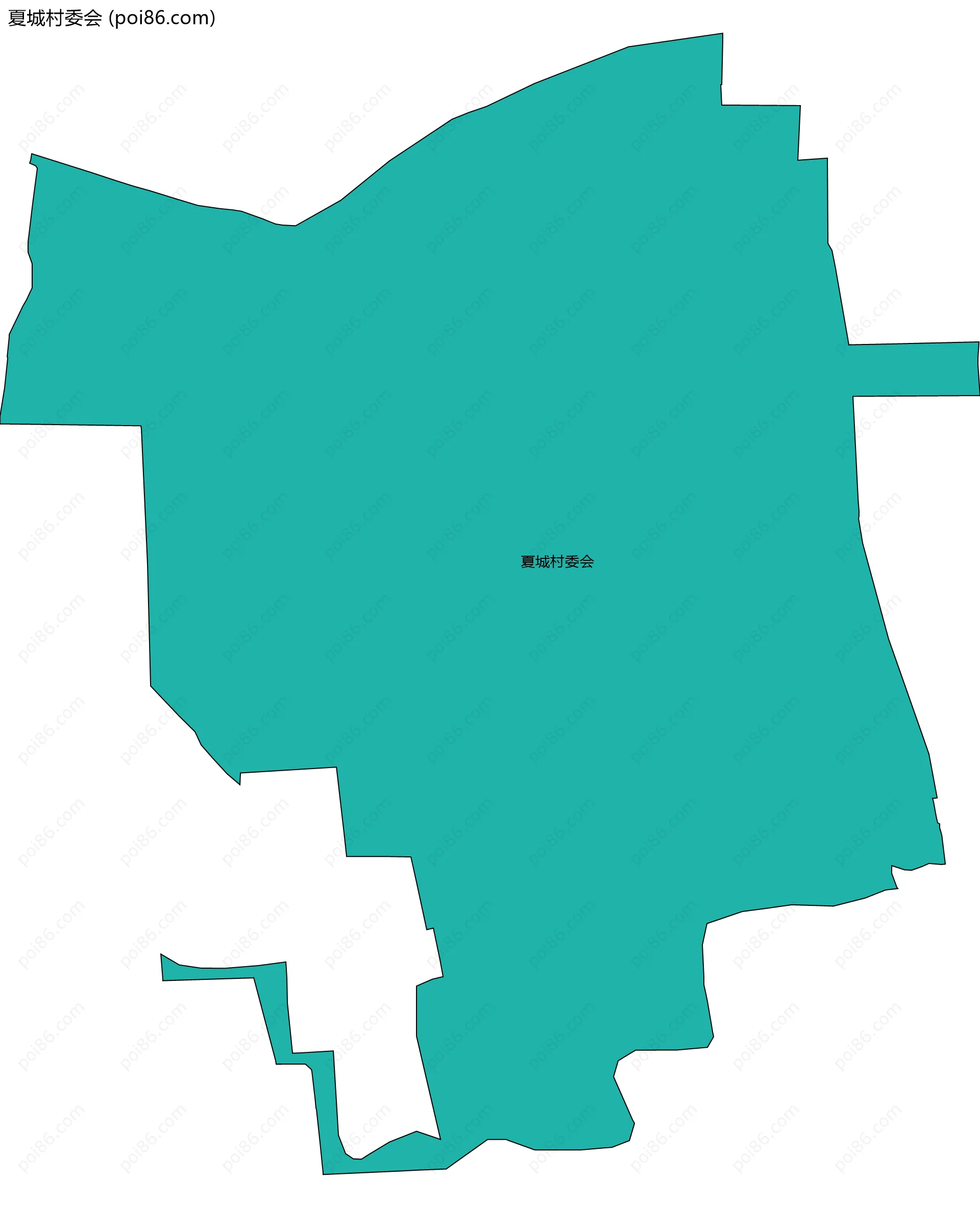夏城村委会边界地图