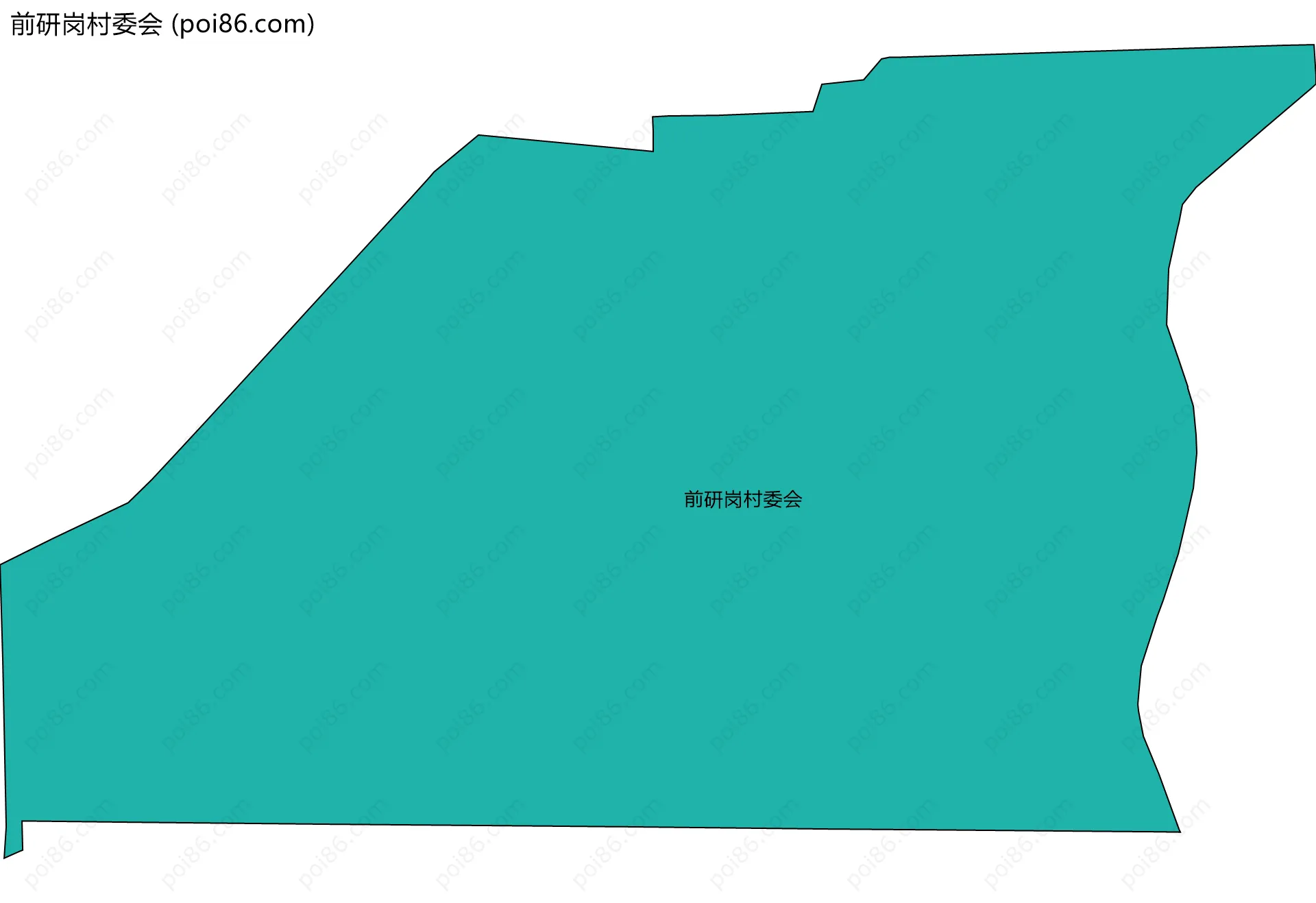 前研岗村委会边界地图