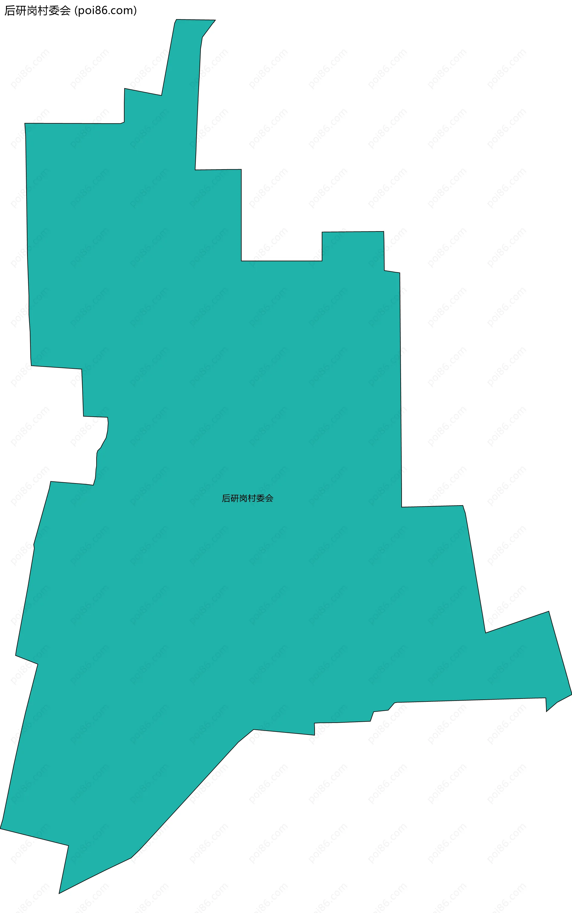 后研岗村委会边界地图