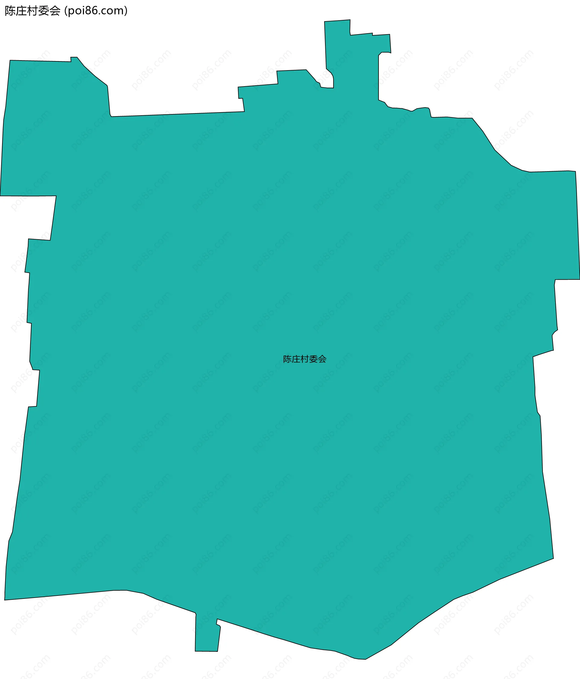 陈庄村委会边界地图