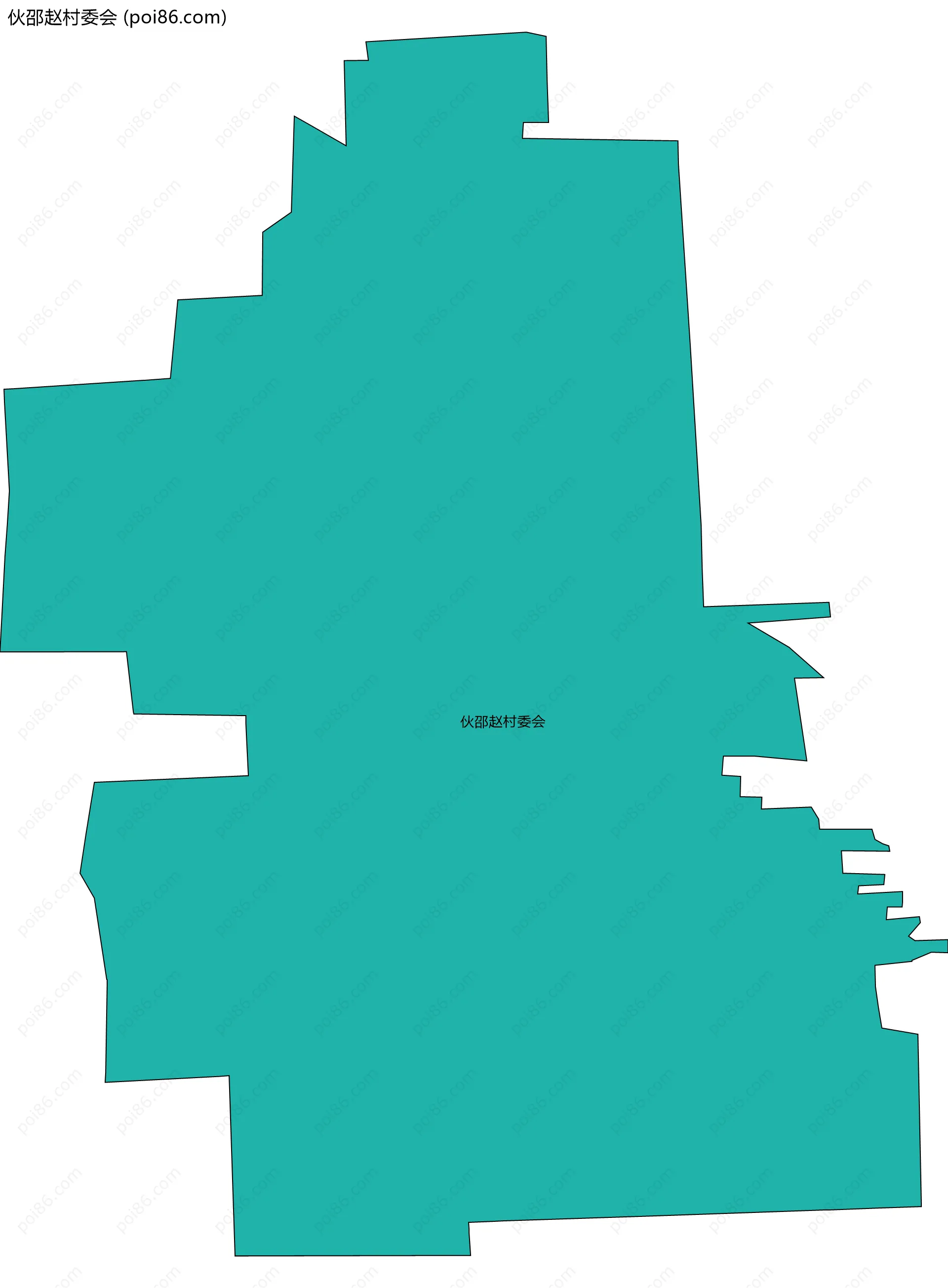 伙邵赵村委会边界地图