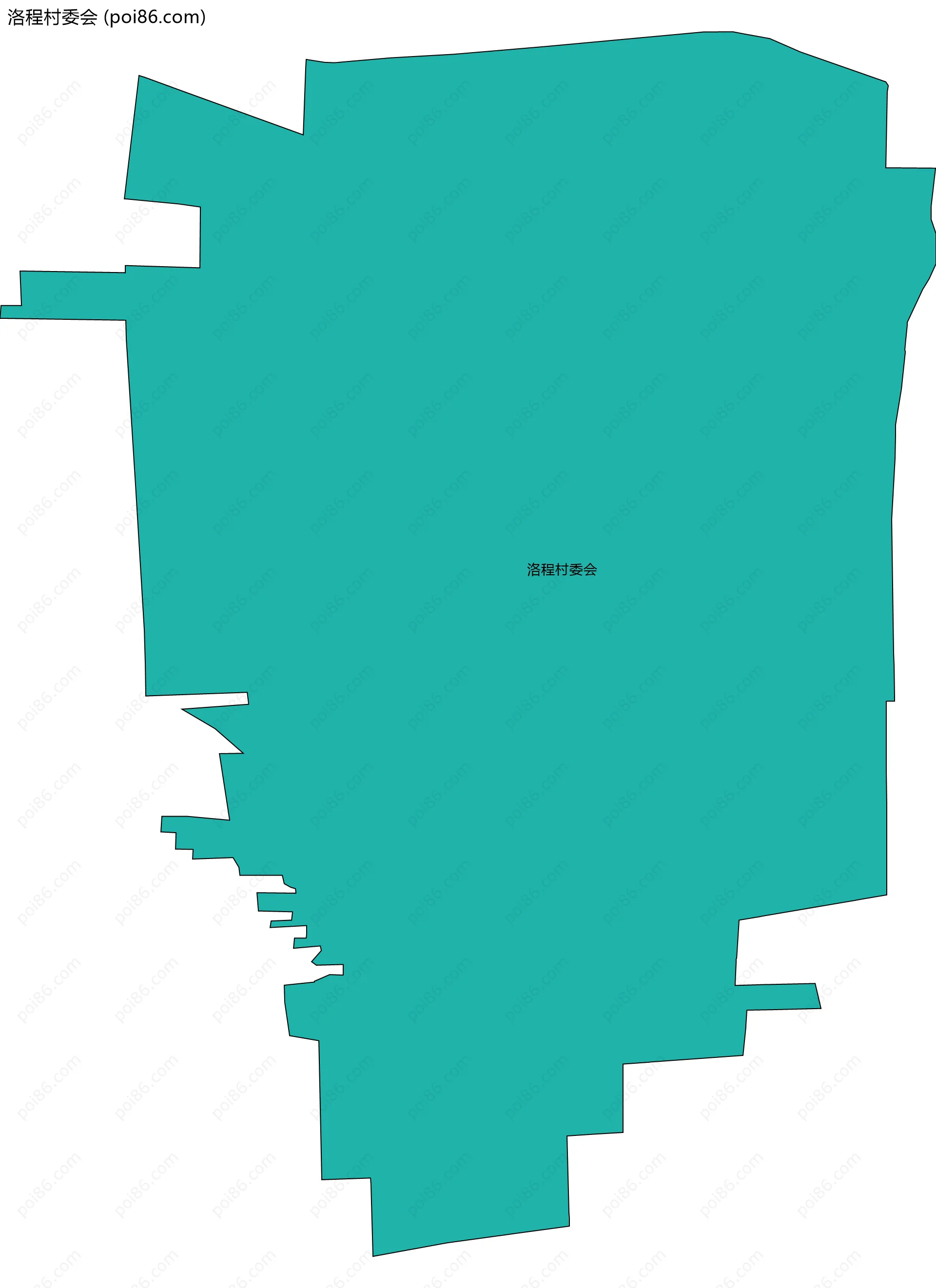 洛程村委会边界地图