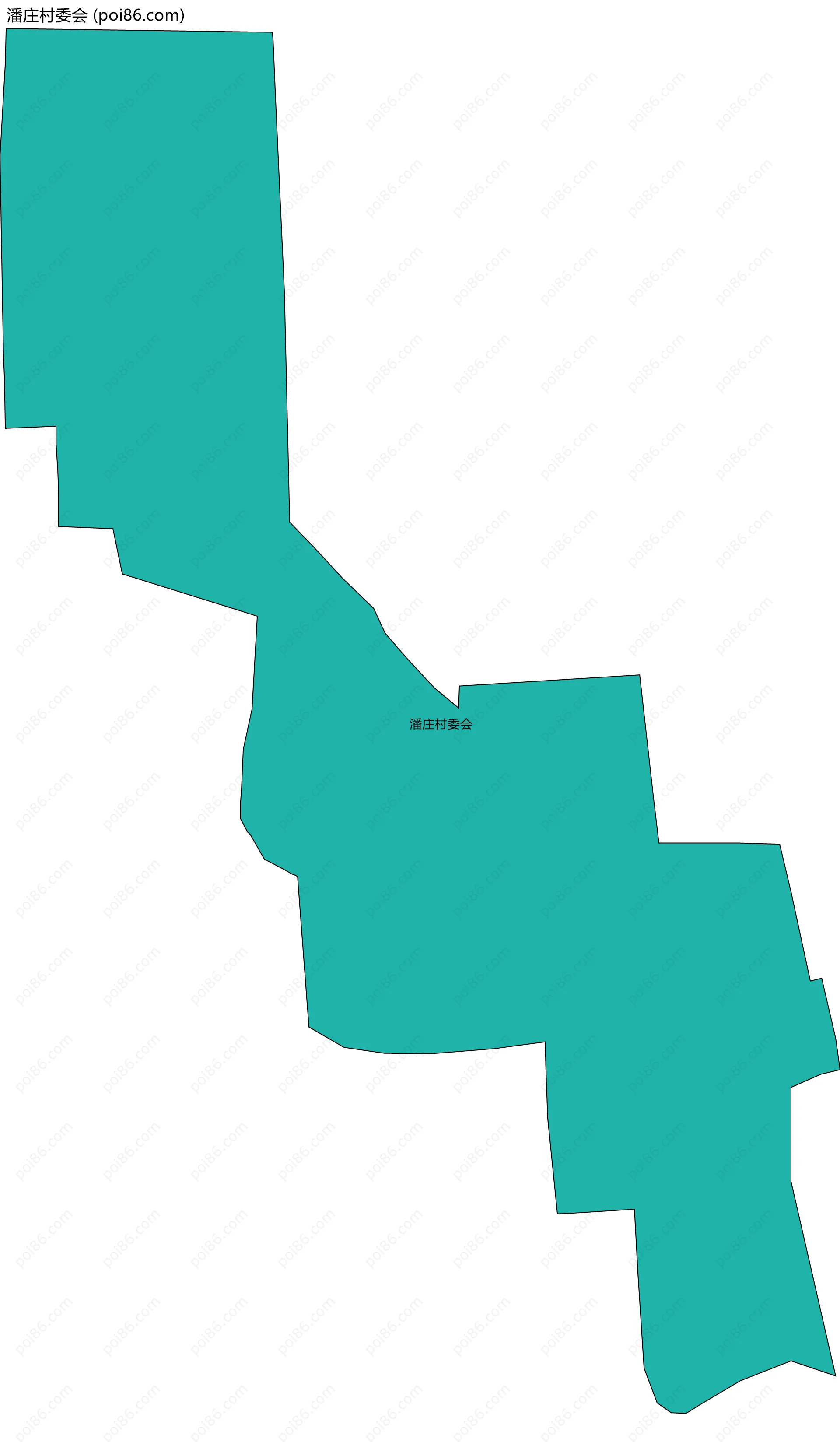 潘庄村委会边界地图