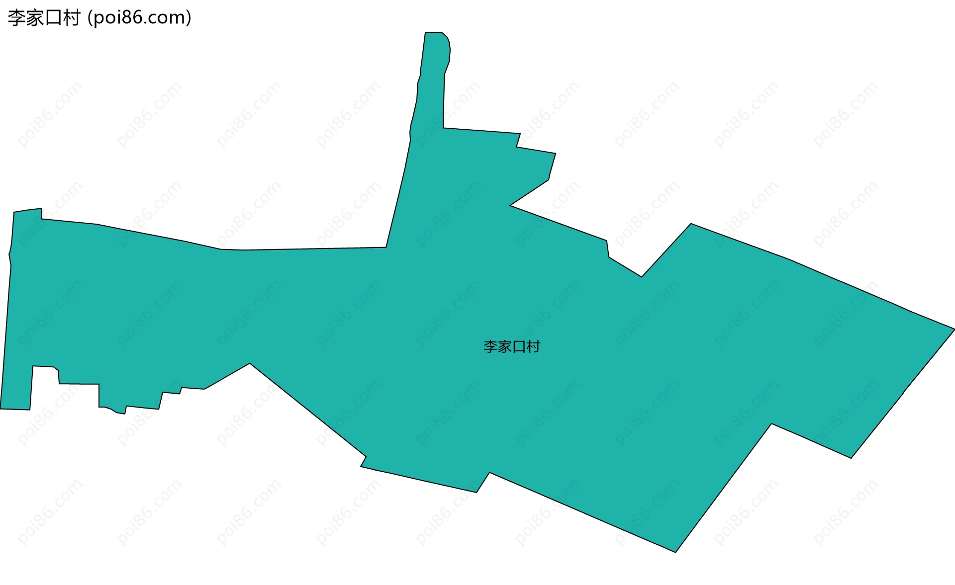 李家口村边界地图