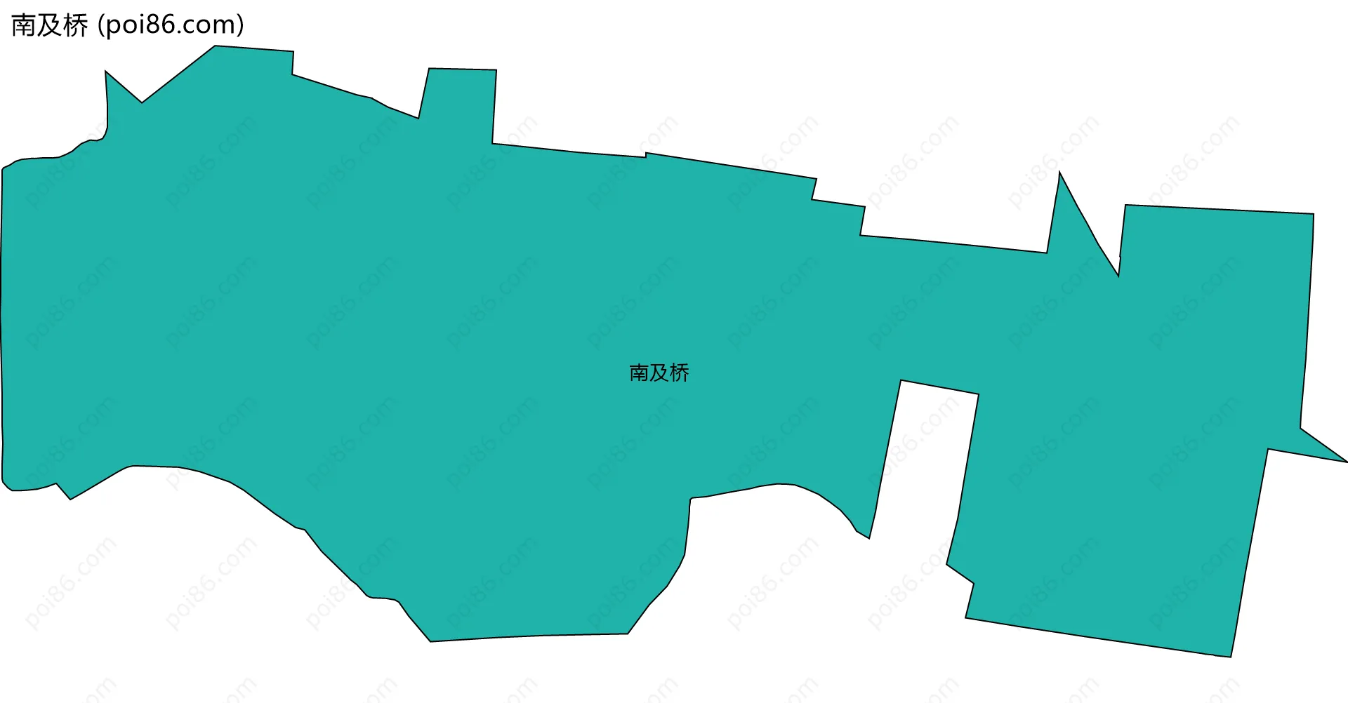 南及桥边界地图