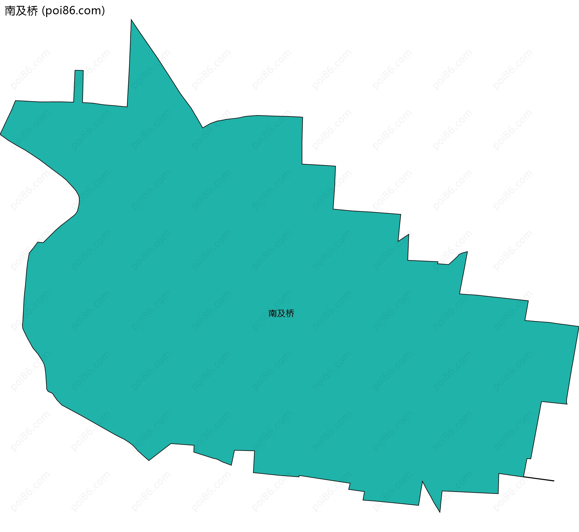 南及桥边界地图
