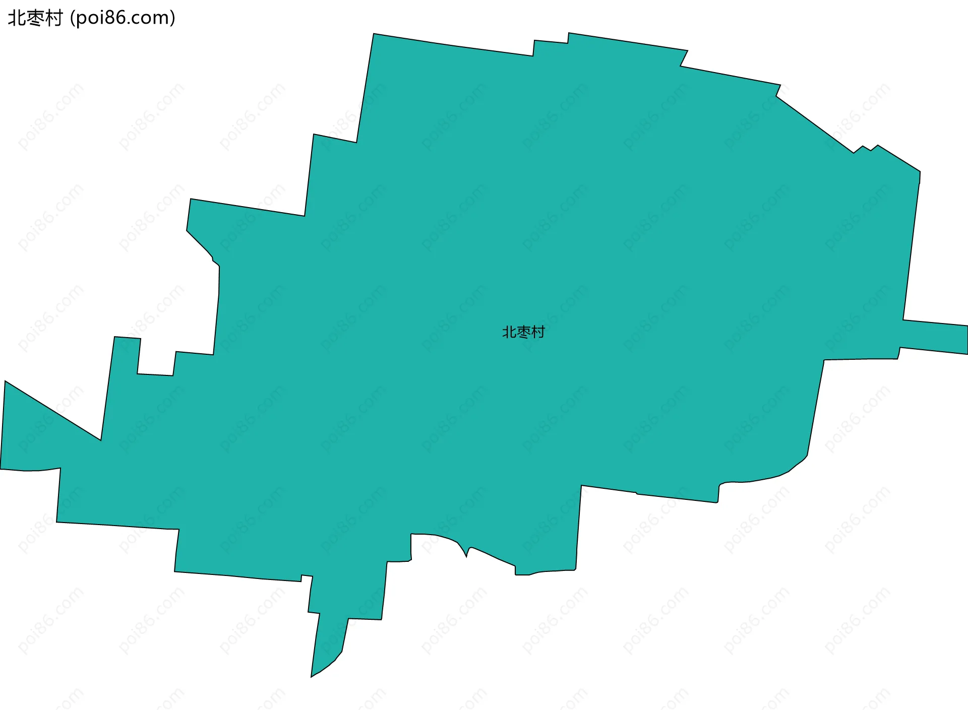 北枣村边界地图