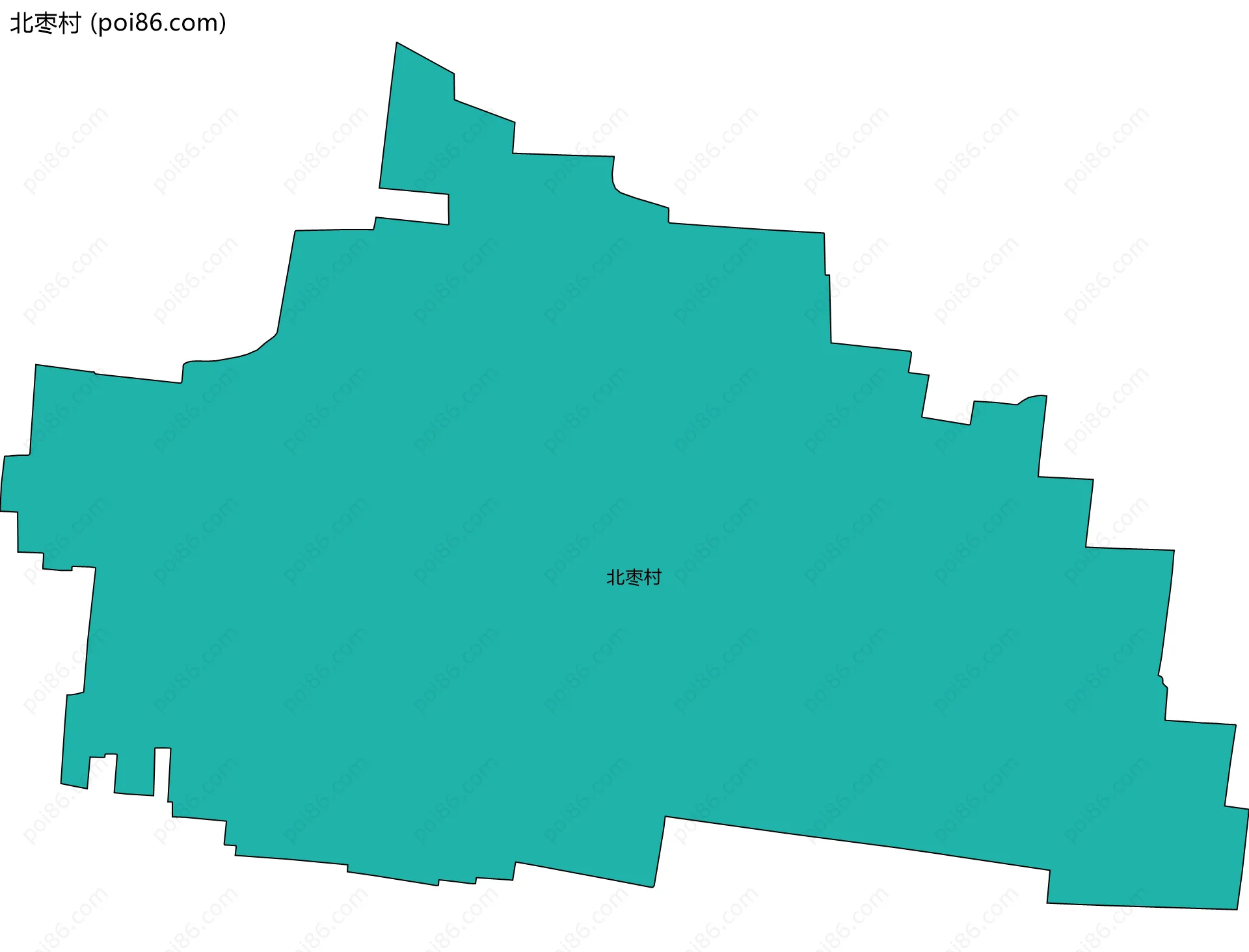 北枣村边界地图