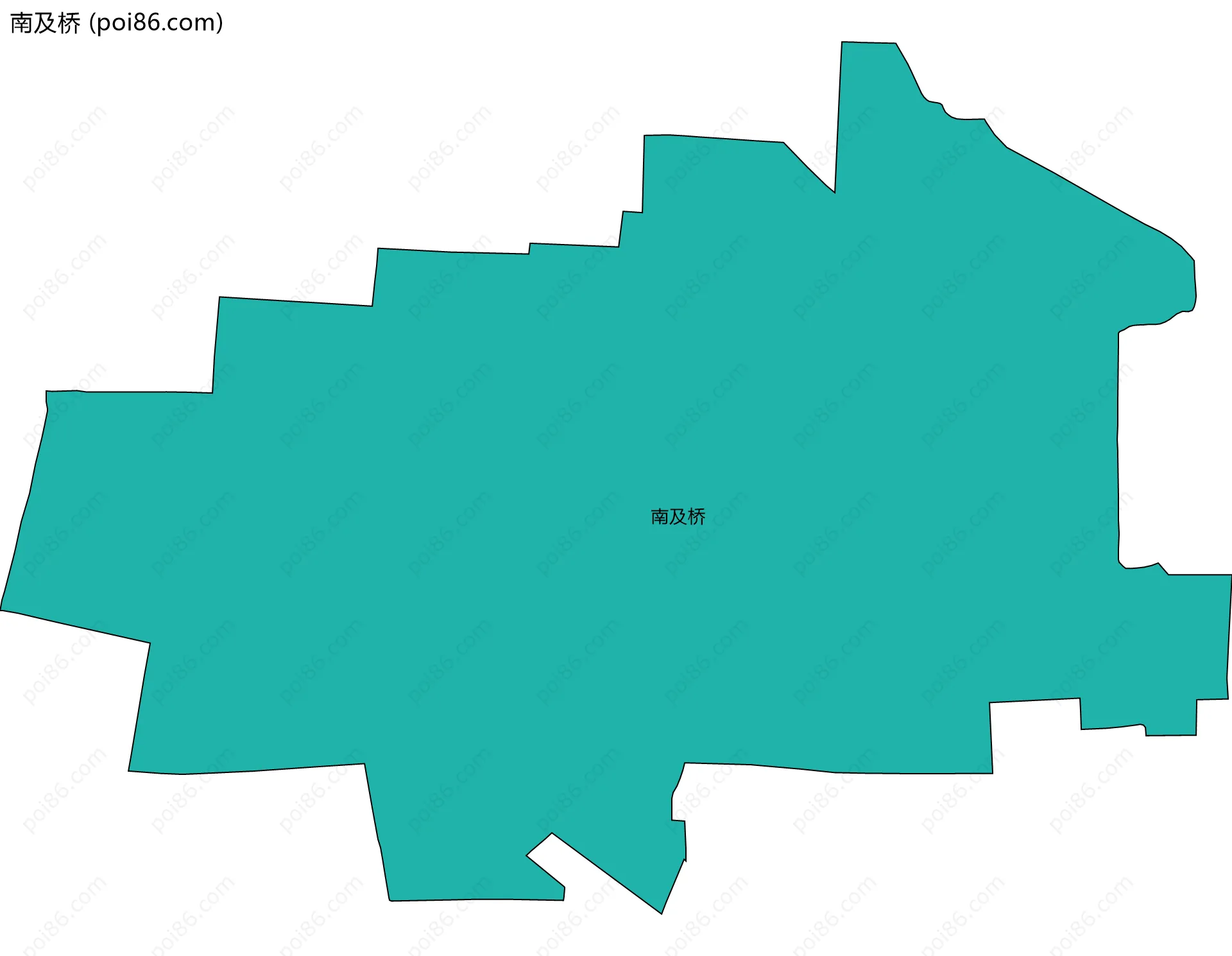南及桥边界地图