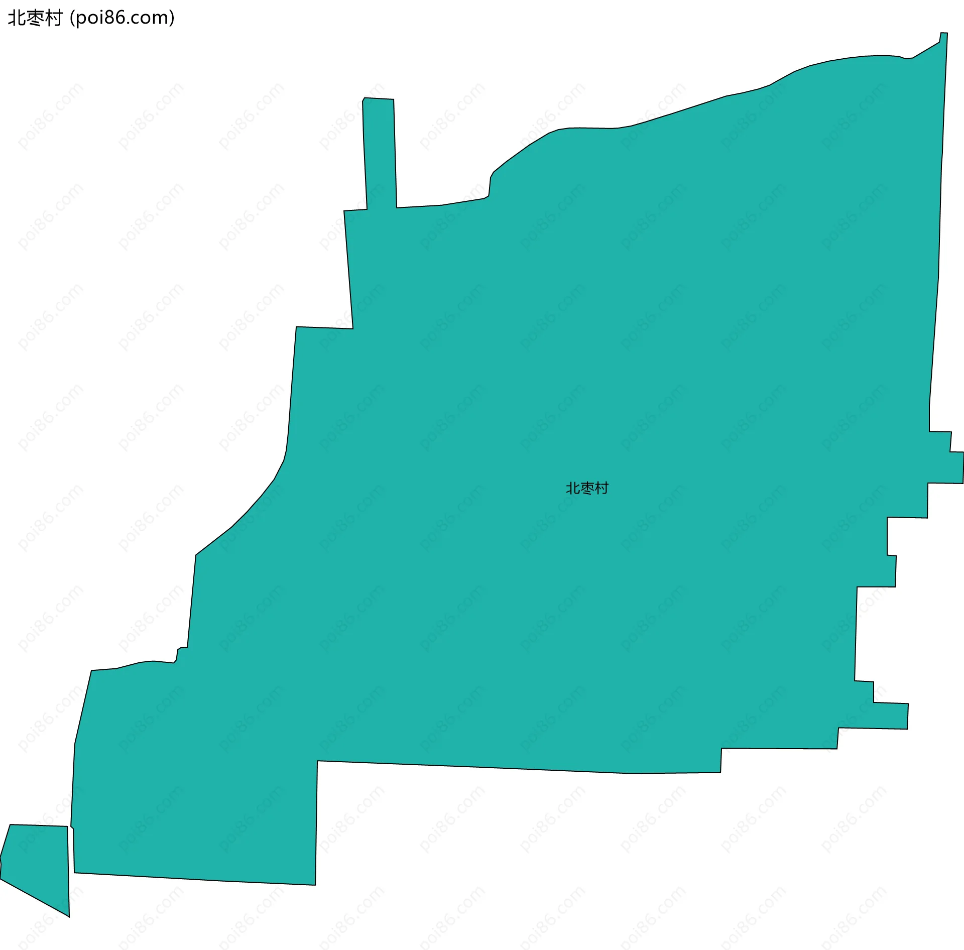 北枣村边界地图