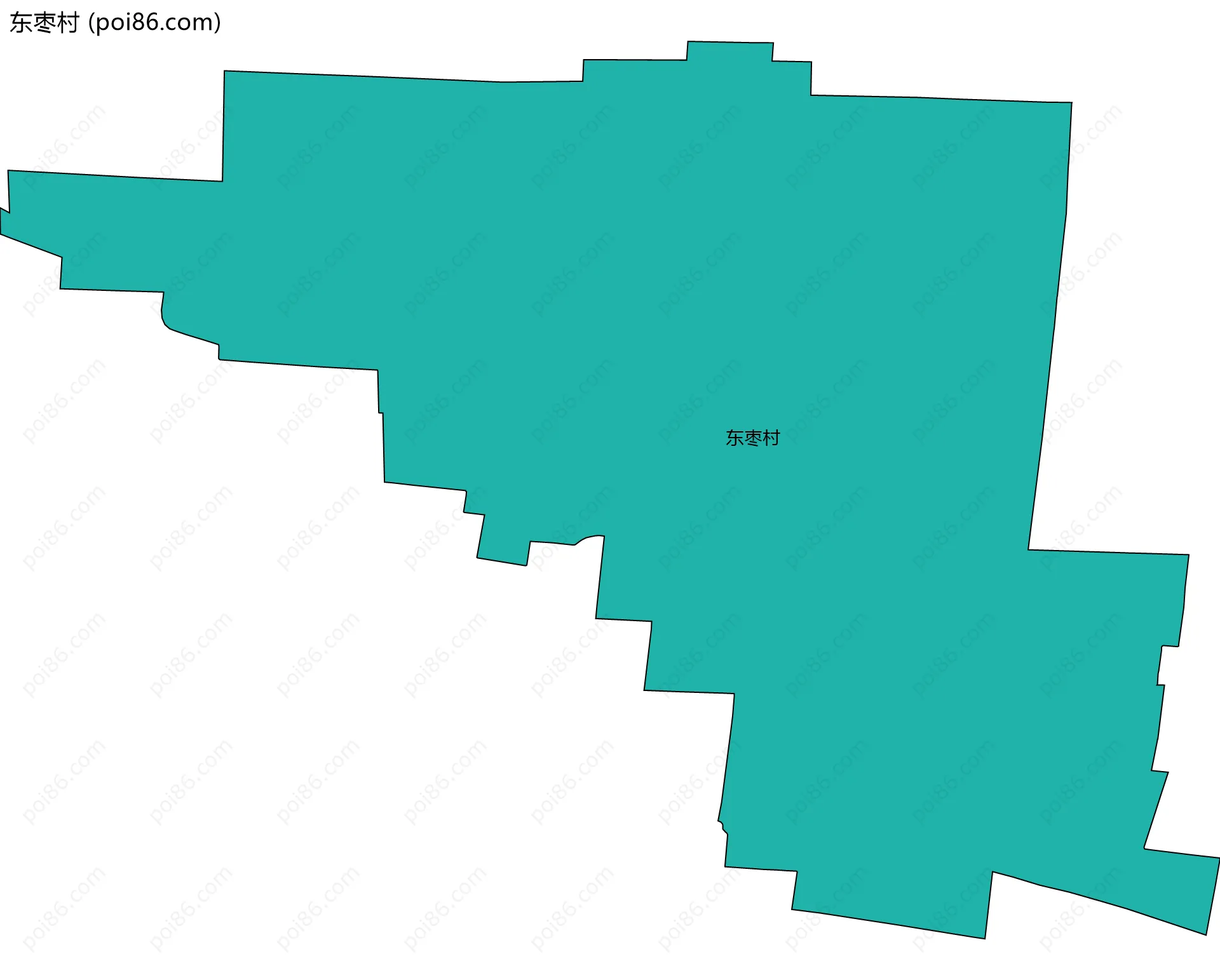 东枣村边界地图