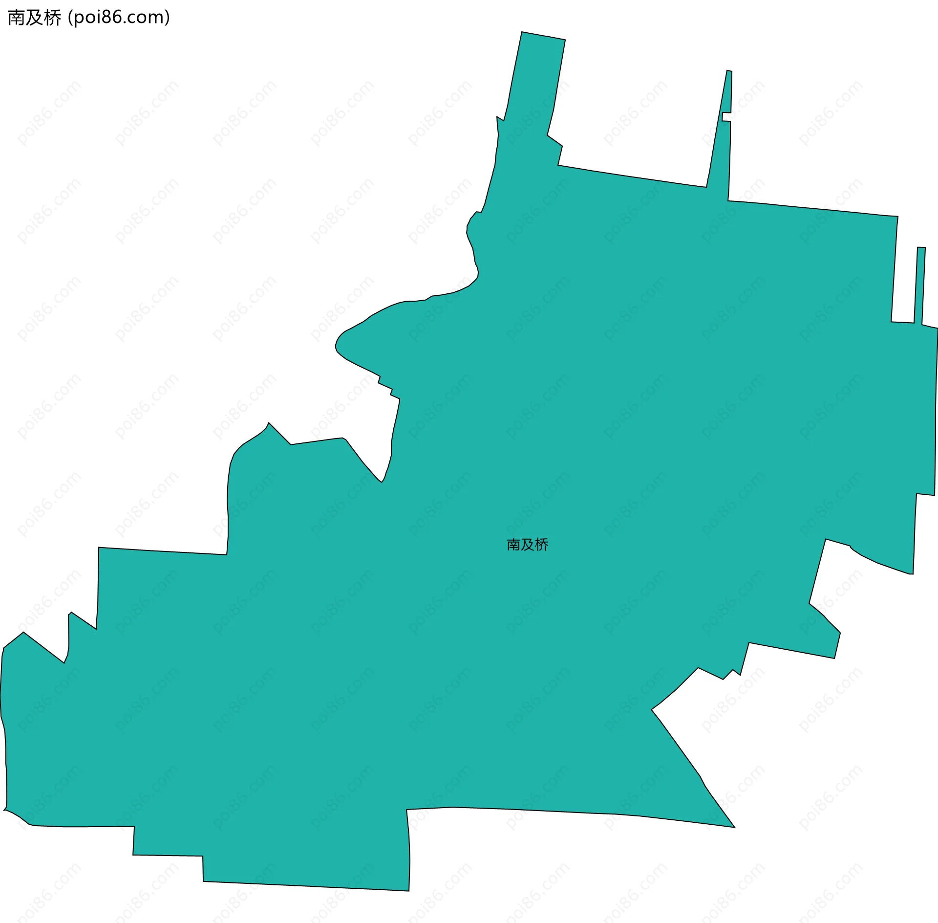 南及桥边界地图