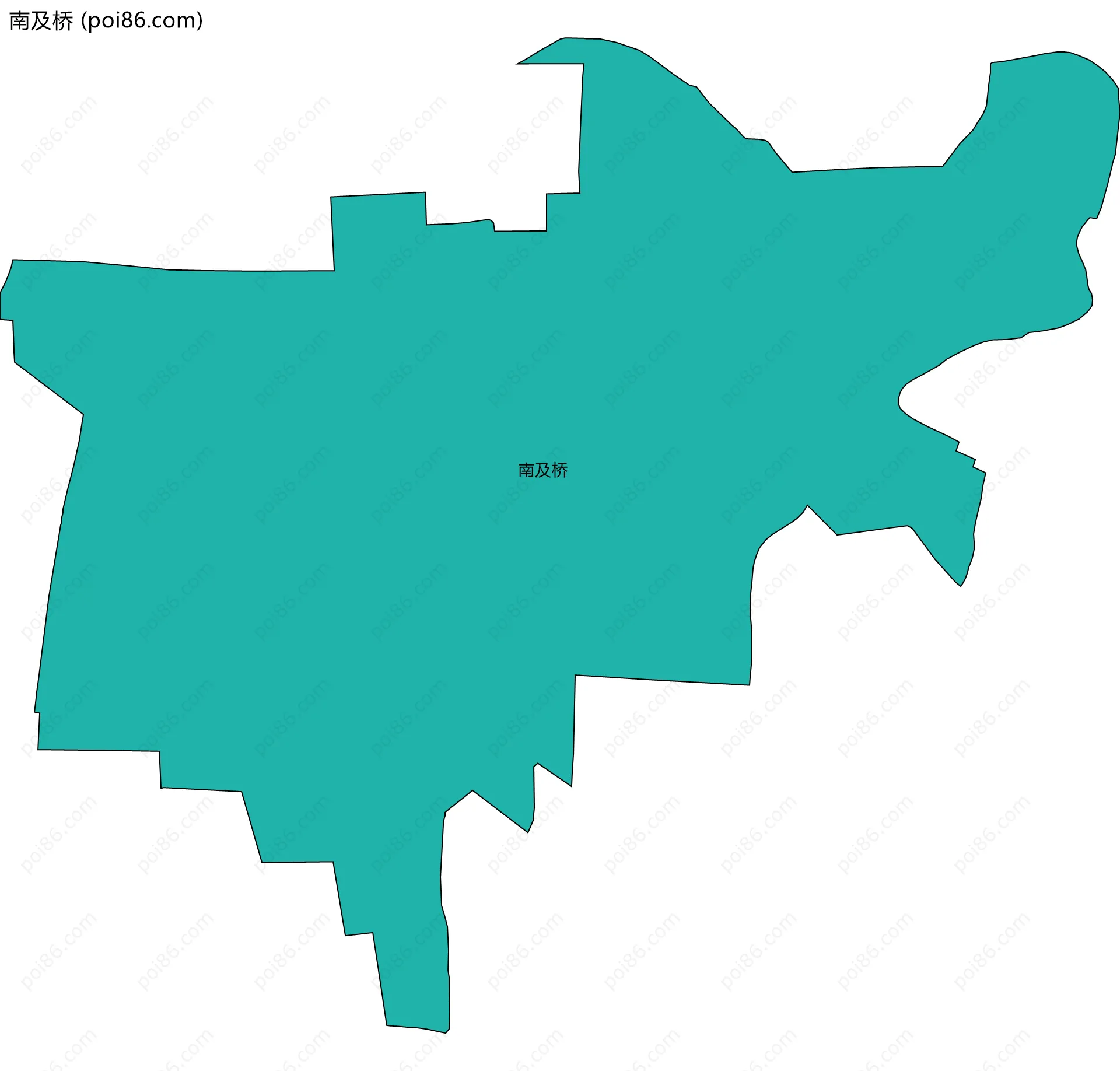 南及桥边界地图