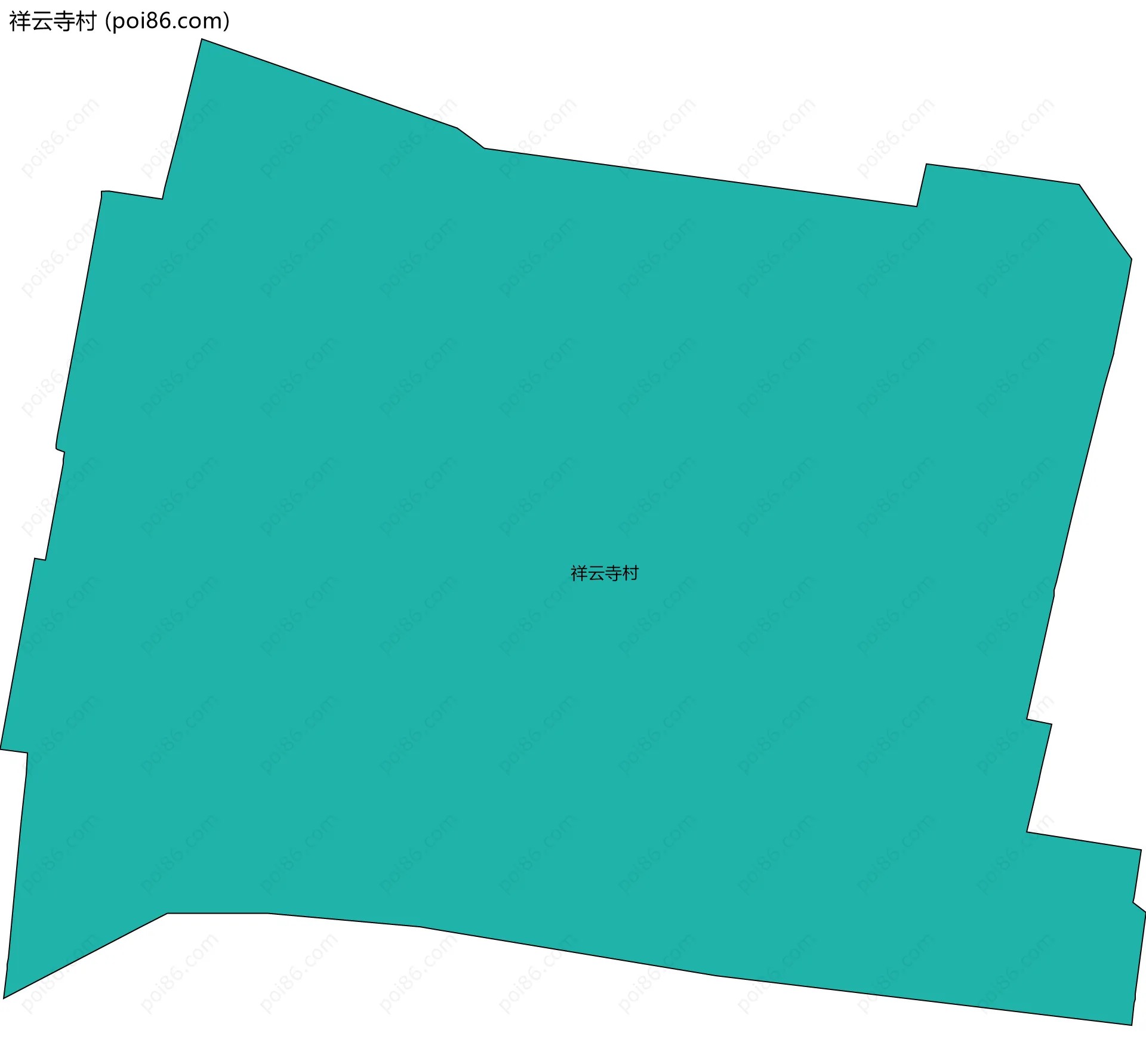 祥云寺村边界地图