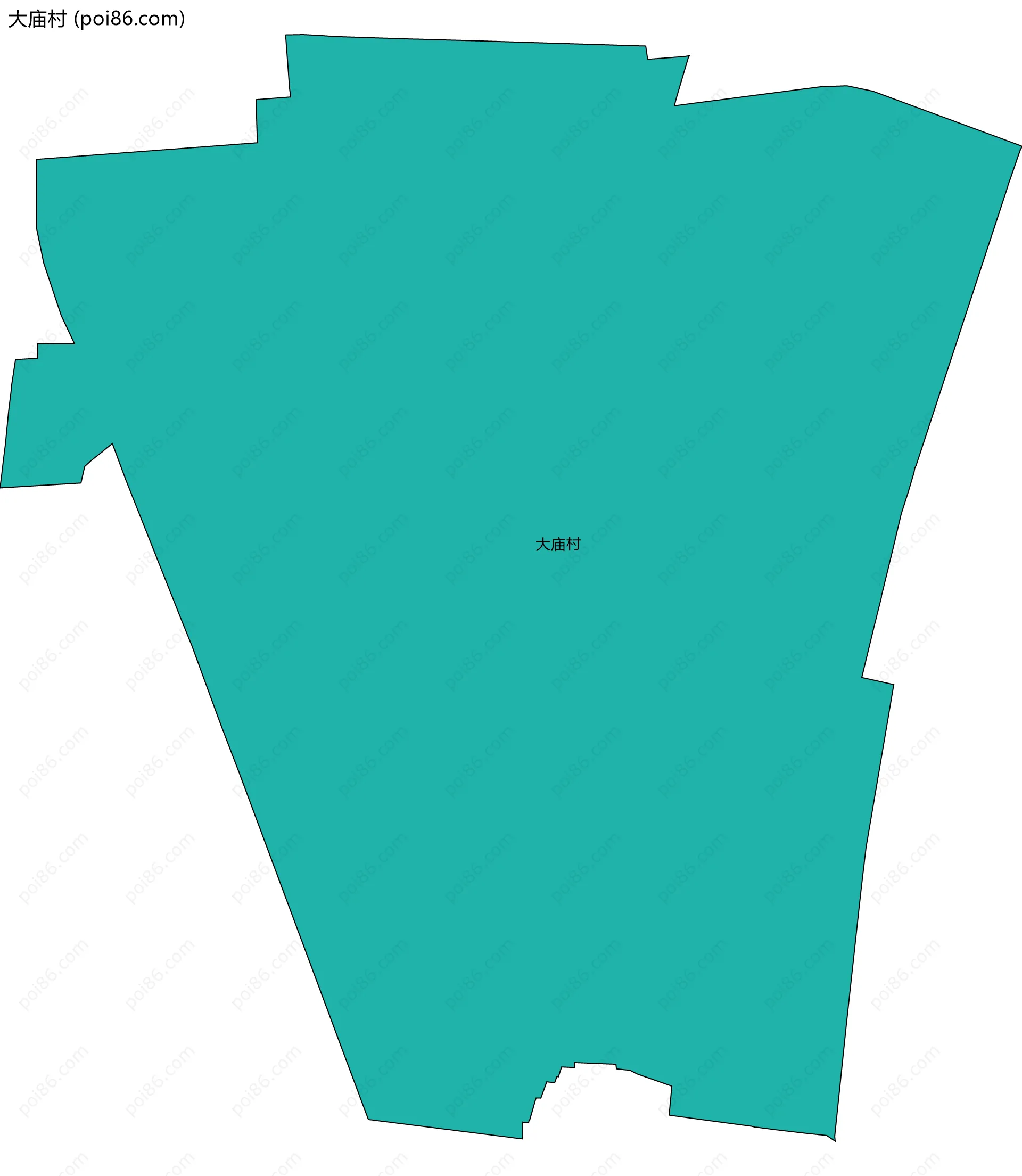 大庙村边界地图