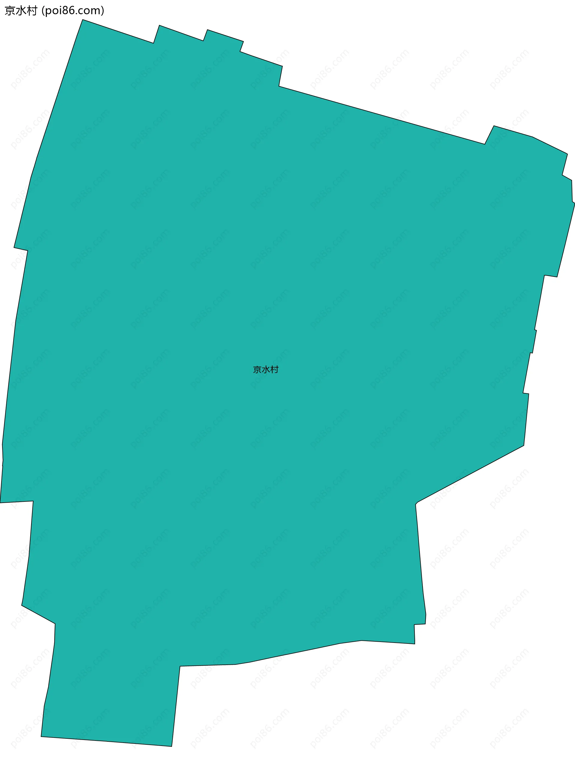 京水村边界地图