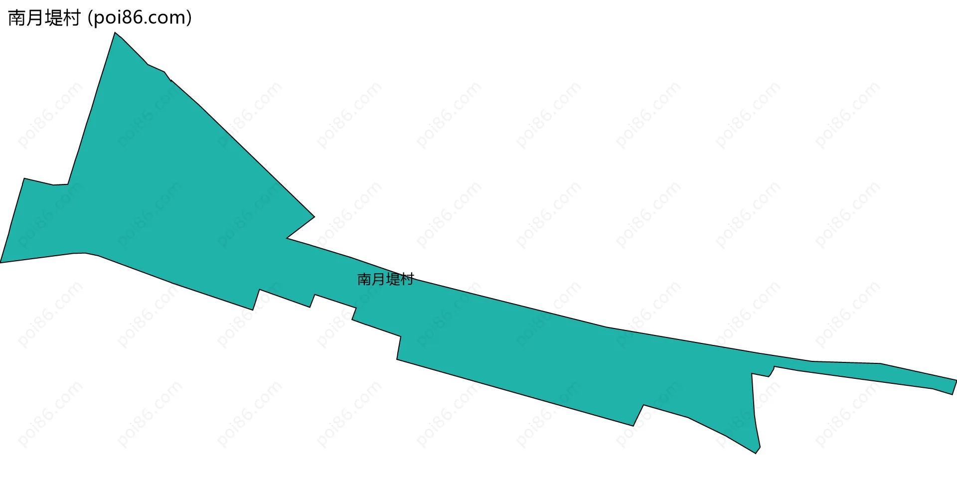 南月堤村边界地图