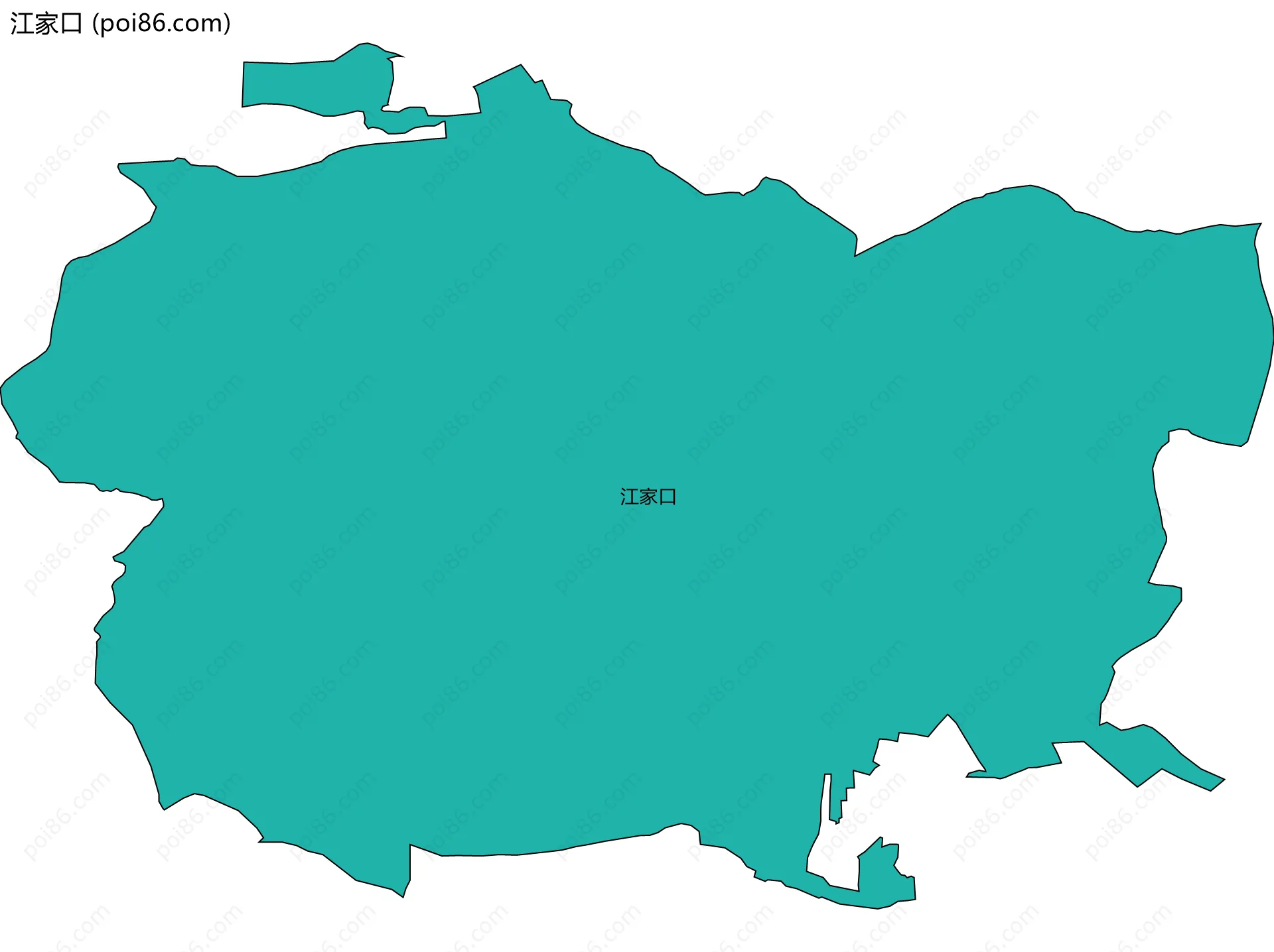 江家口边界地图