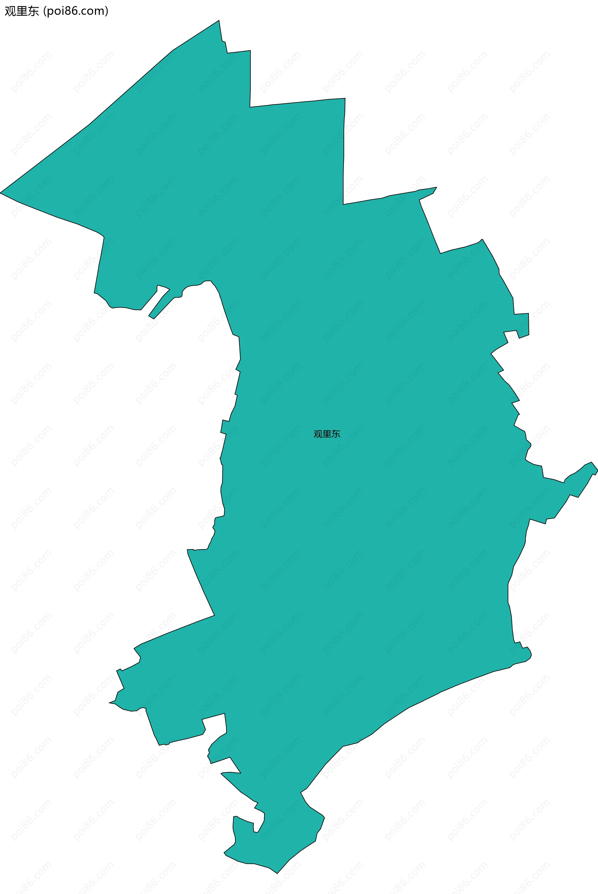 观里东边界地图