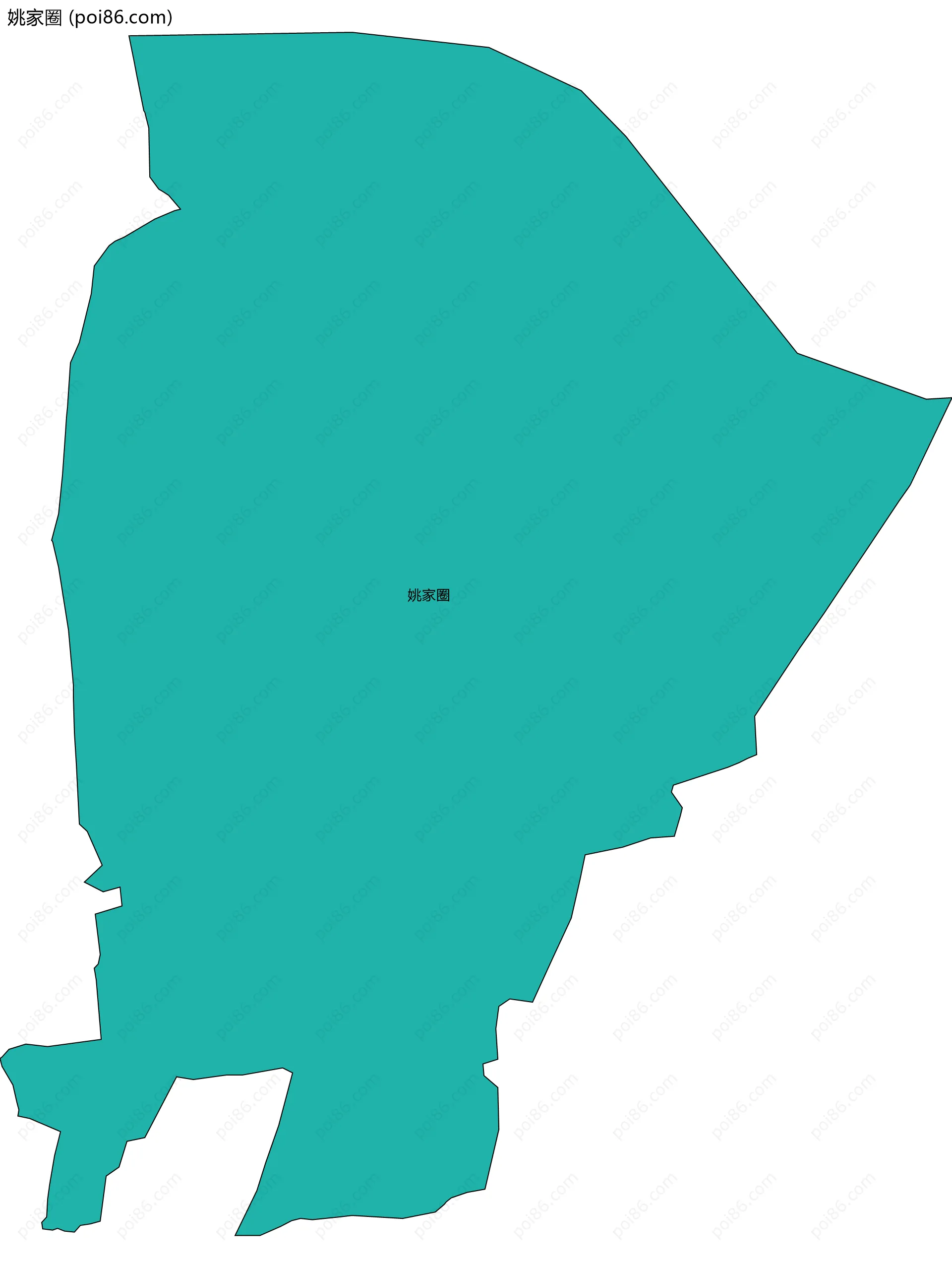 姚家圈边界地图